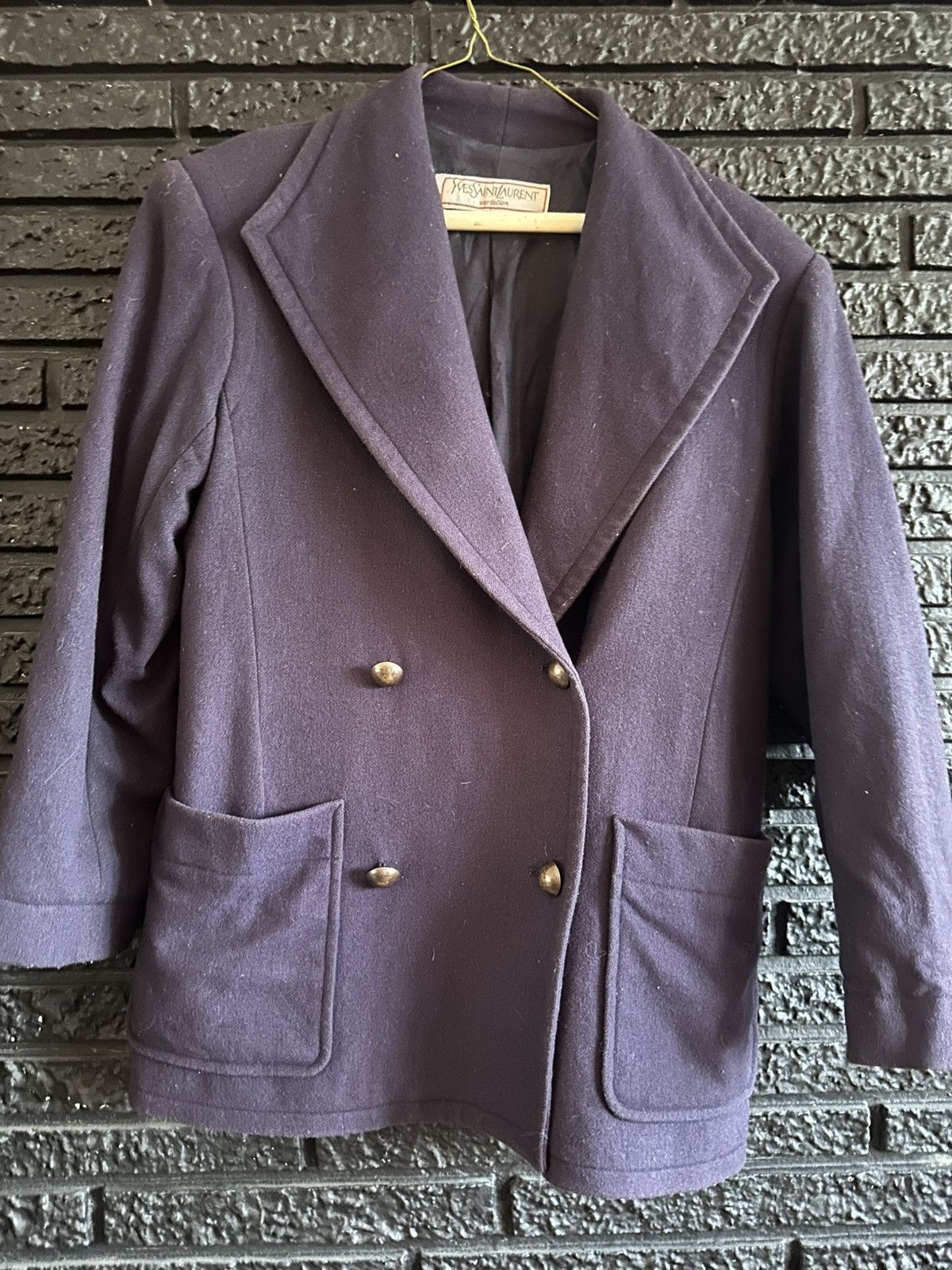 Yves Saint Laurent ViNtAgE Yves Saint Laurent Blazer- Navy Size 38 (S) Size S / US 4 / IT 40 - 1 Thumbnail