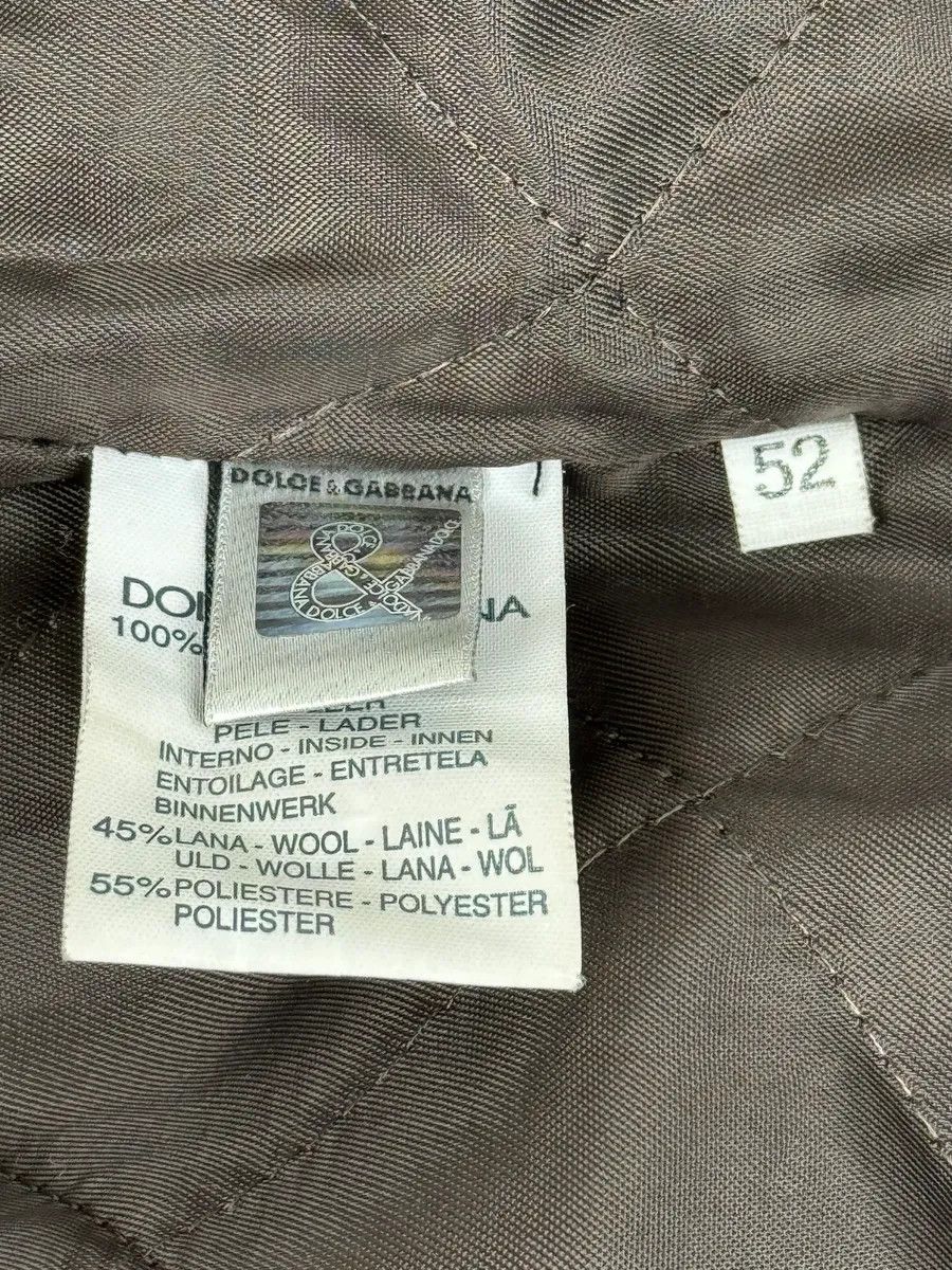 Dolce & Gabbana 2000s Dolce & Gabbana Aged Brown Leather Shearling Jacket Size US L / EU 52-54 / 3 - 13 Thumbnail