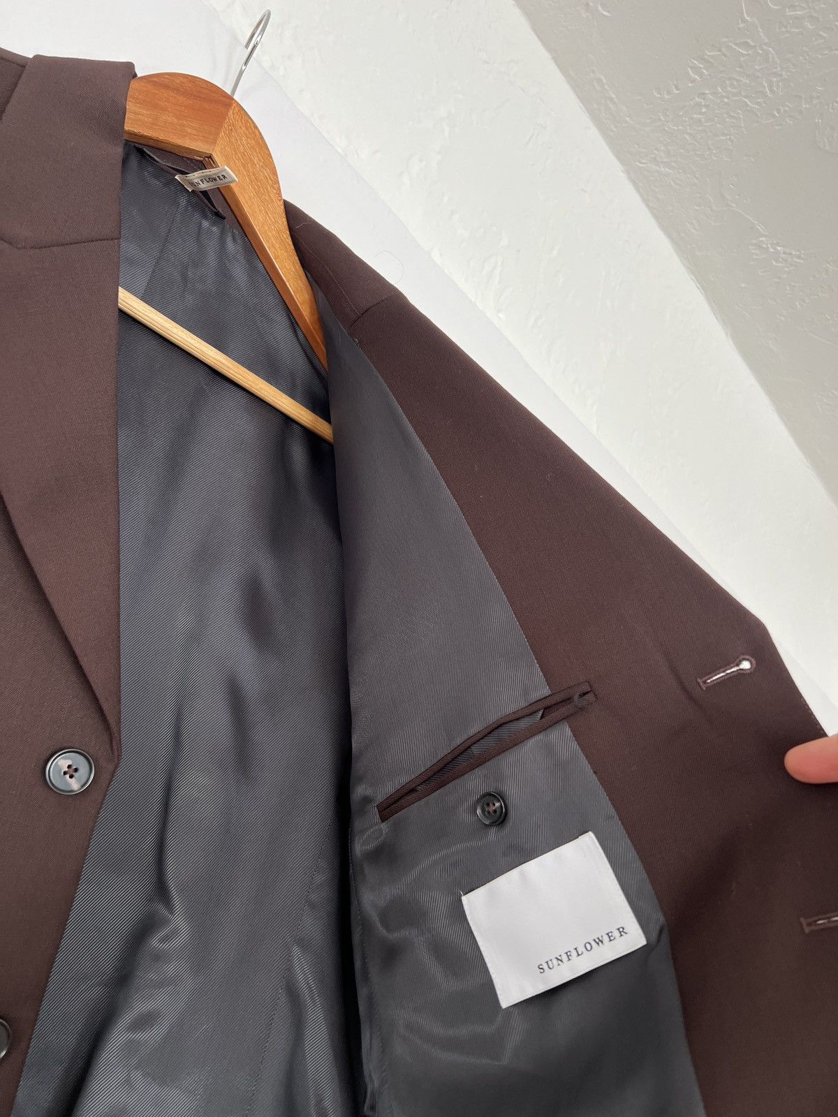 Sunflower Sunflower Brown Jet Blazer Size 50R - 5 Thumbnail