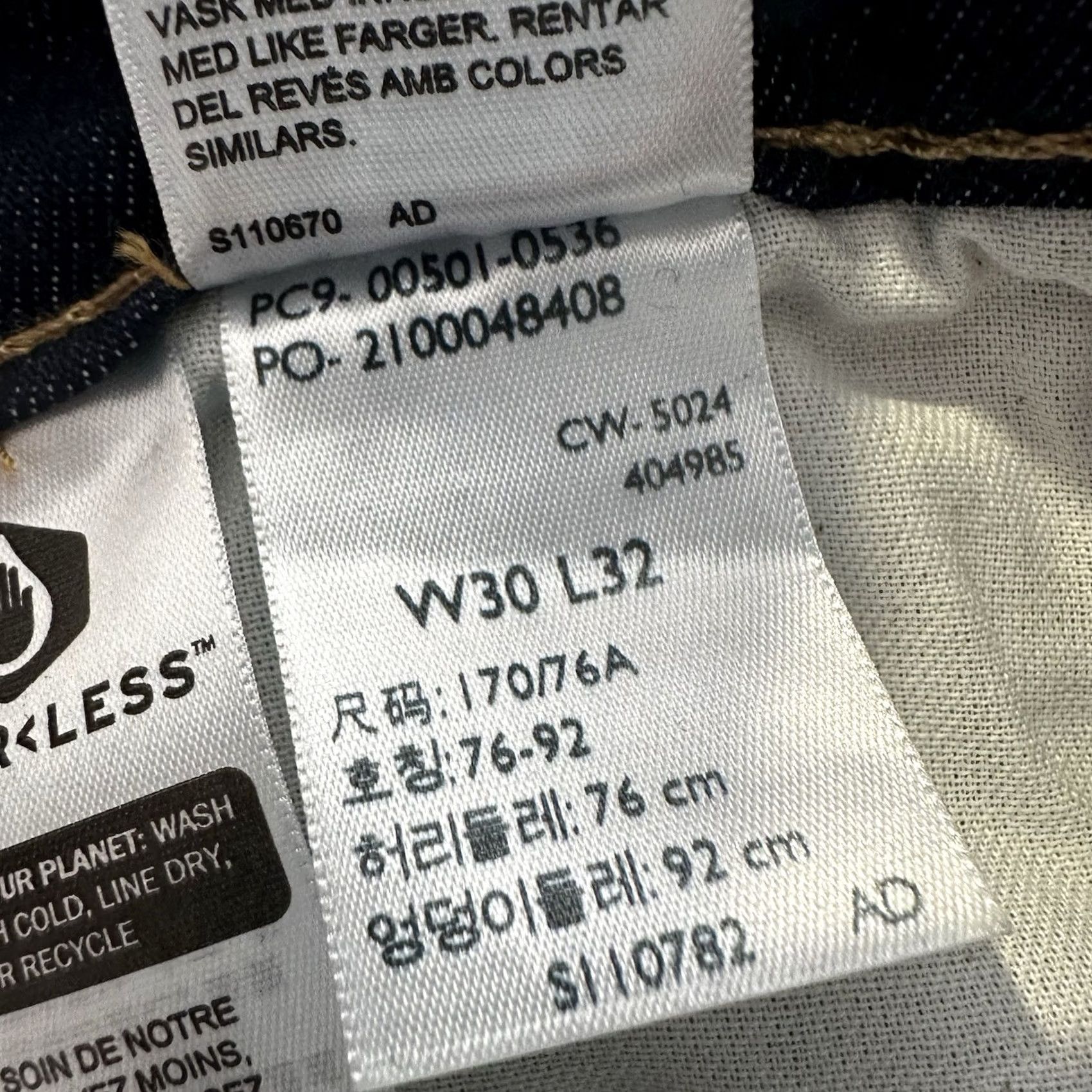 Levi's Levi's 501 Jeans Men 30x32 Straight Dark Wash Denim Stretch Size US 30 / EU 46 - 7 Thumbnail