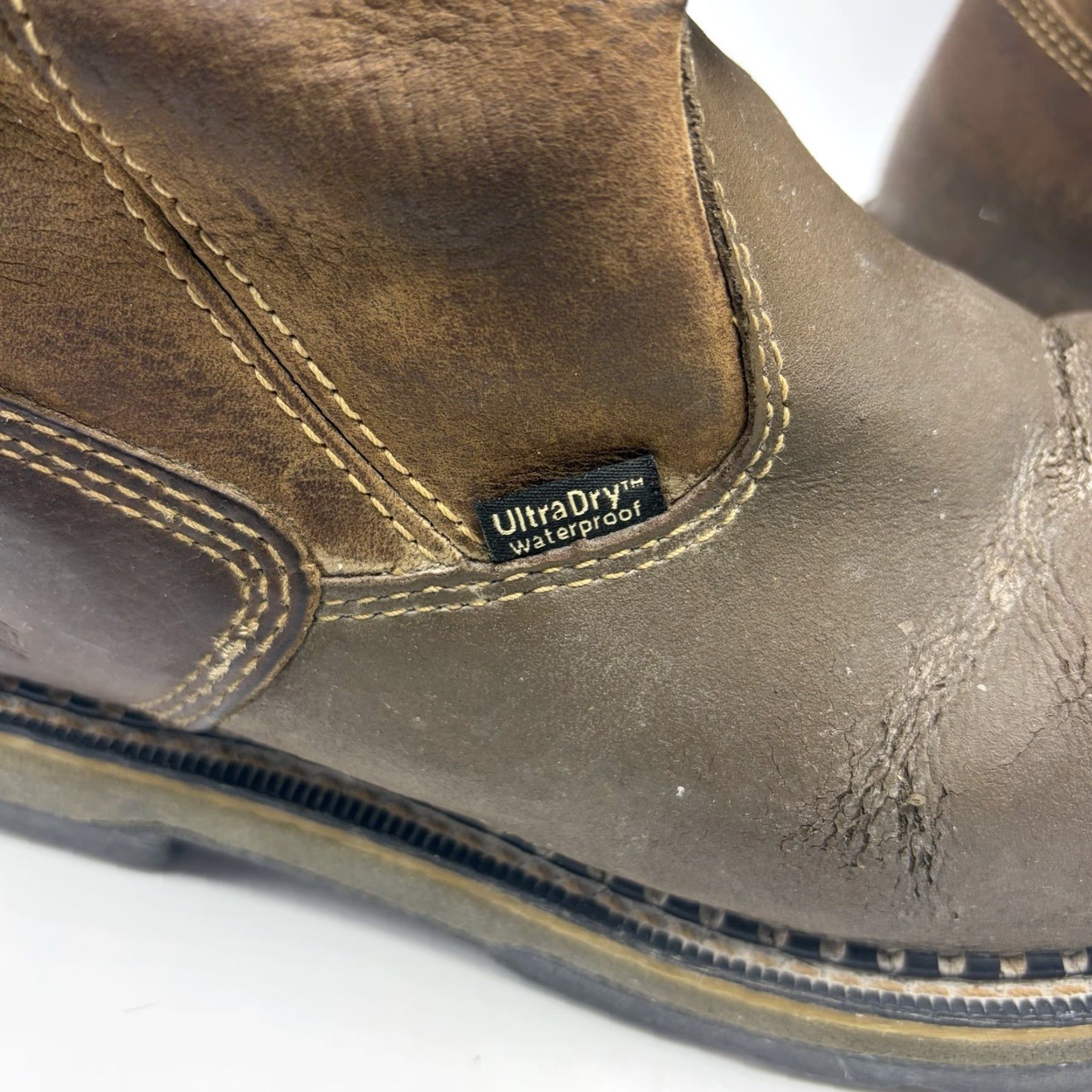 Vintage Irish Setter Boots Mens 11 Brown Leather Pull On Safety Toe 83952 Read Size US 11 / EU 44 - 7 Thumbnail