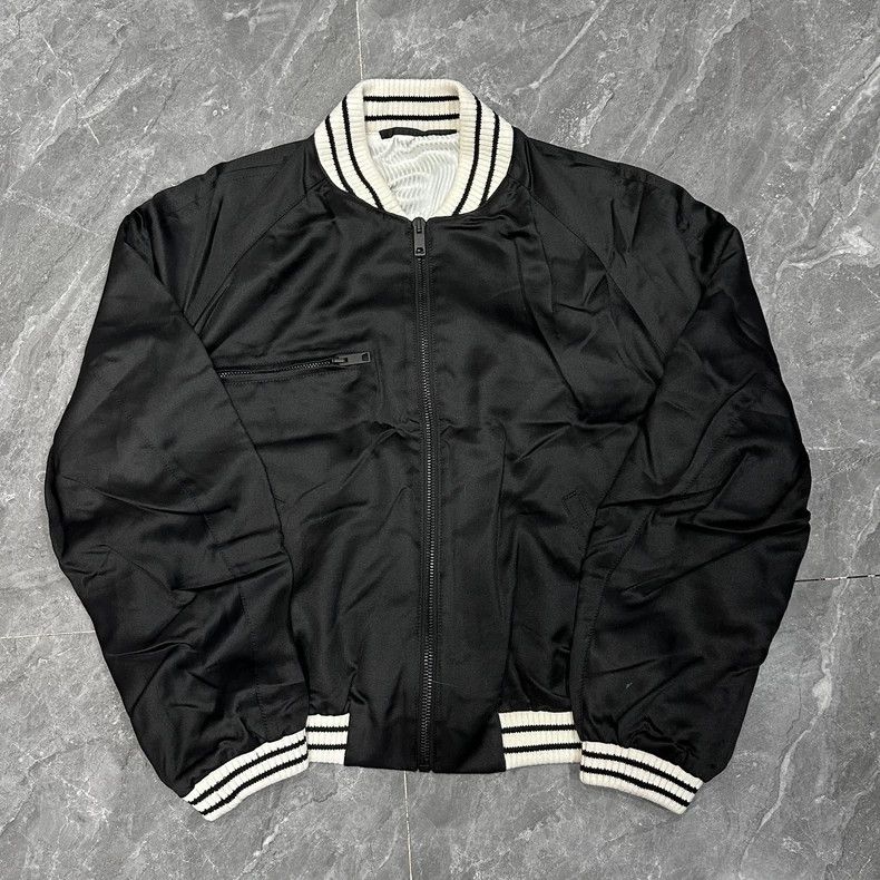 ジャケット・アウター Haider Ackermann blacksilk bomber jacket Haider Ackermann SS15 OG Haider Ackermann Amorpha Black Silk