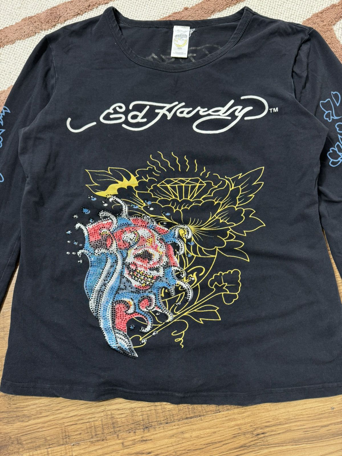 Ed Hardy VINTAGE ED HARDY PRINTED LONGSLIVE Size XL / US 12-14 / IT 48-50 - 4 Thumbnail