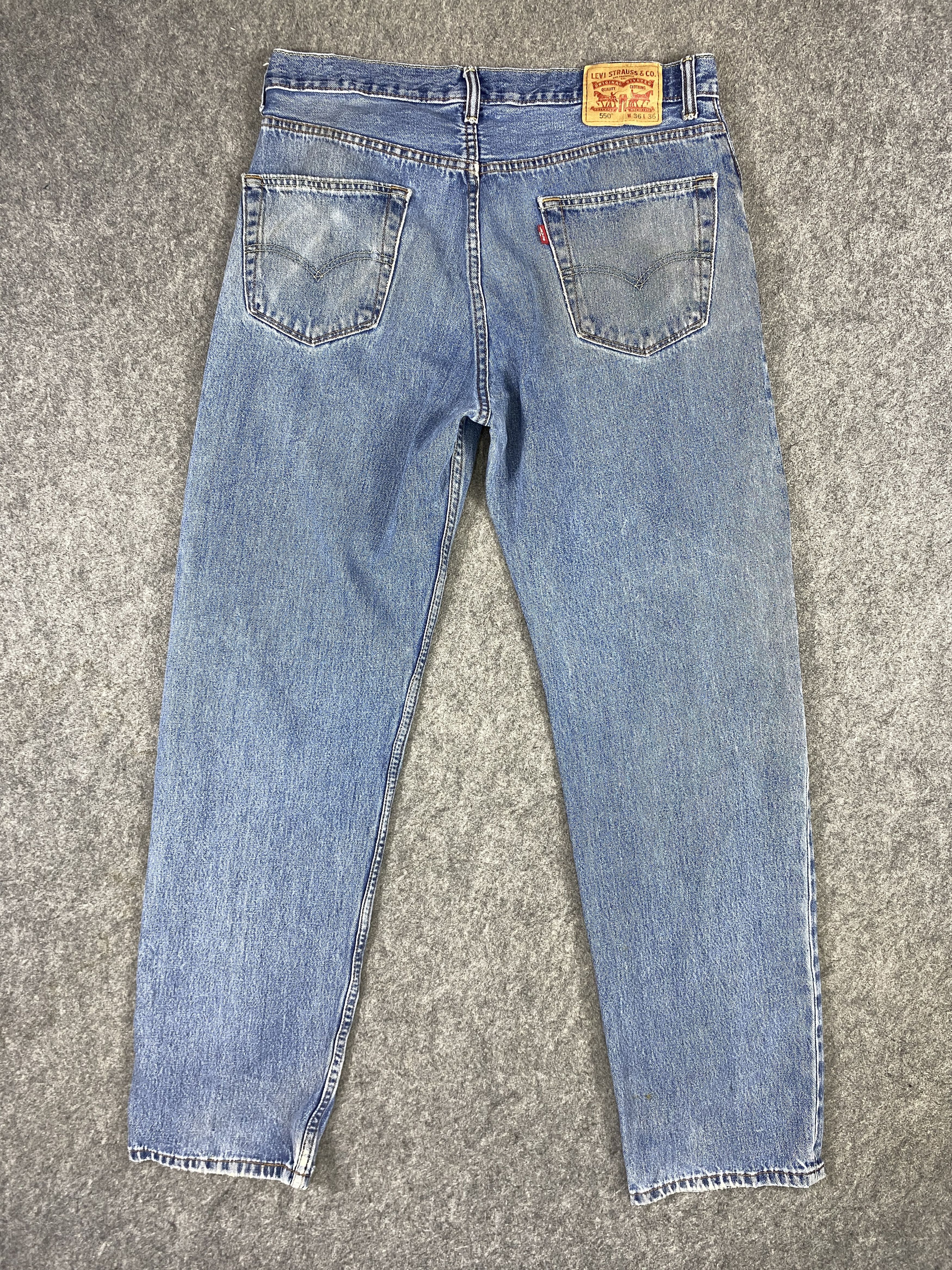 Levi's Dirty Blue Vintage Levi's 550 Jeans 35x34 Denim -JN1734 Size US 35 - 2 Thumbnail