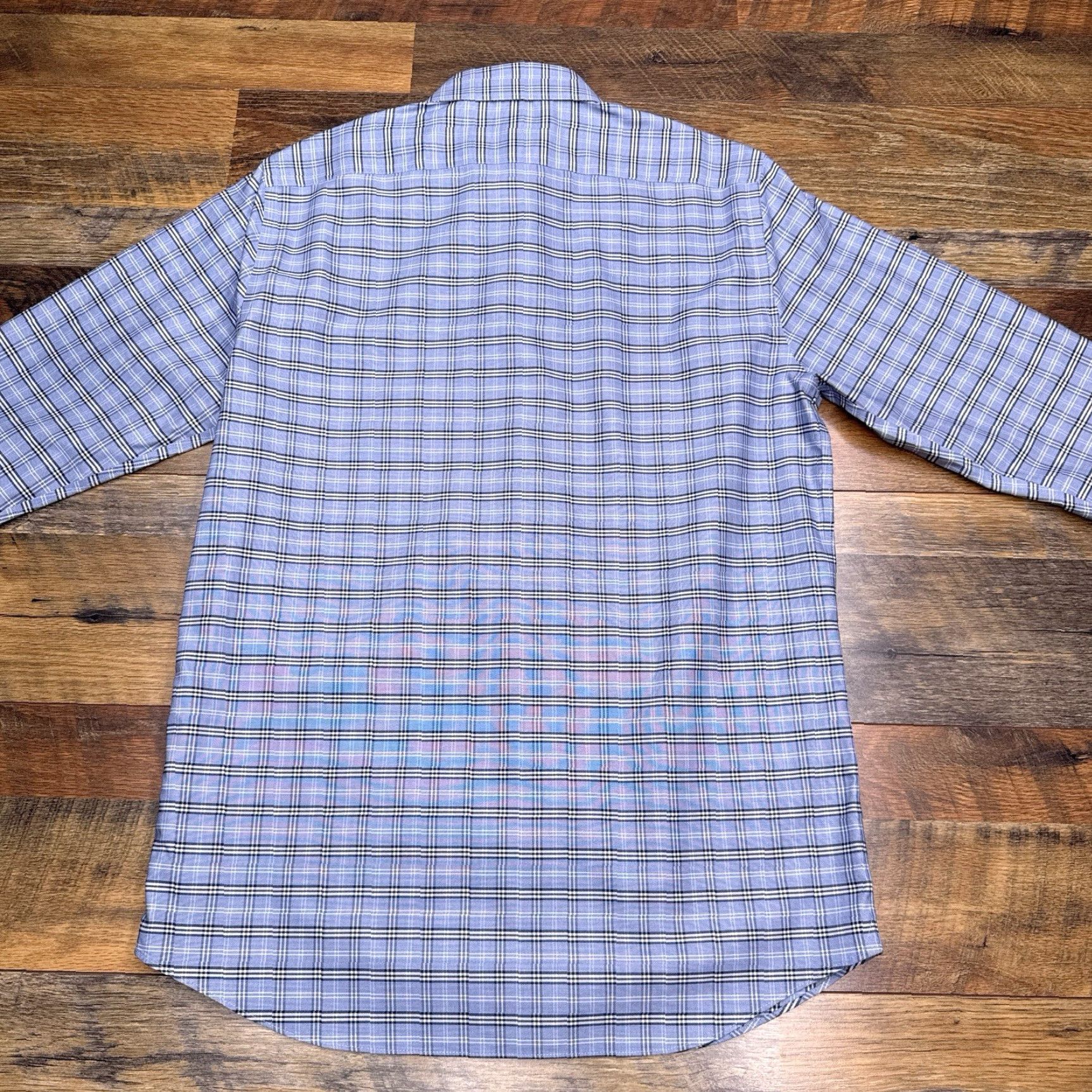 Banana Republic Banana Republic Shirt Mens M Blue Plaid Slim Fit Button-Up Long Sleeve Casual Workwear Size US M / EU 48-50 / 2 - 4 Thumbnail
