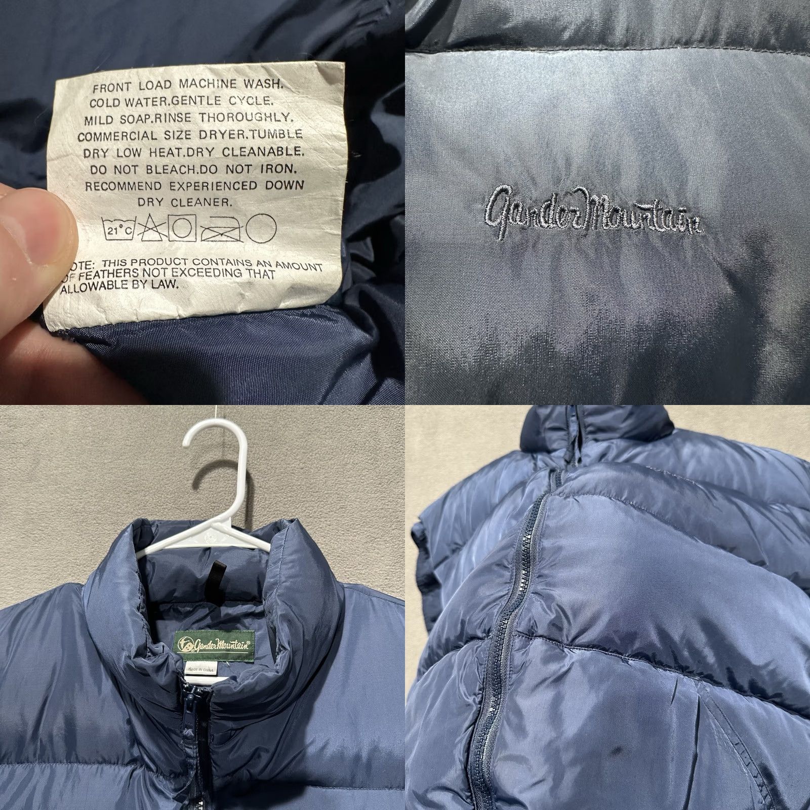 Vintage VINTAGE Gander Mountain Vest Mens XL Blue Down Filled Puffer Sleeveless Size US XL / EU 56 / 4 - 8 Thumbnail