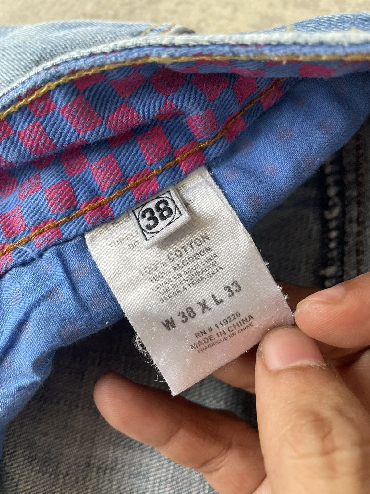 Japanese Brand Japanese Brand Embroidered Baggy Denim Size US 37 - 12 Thumbnail