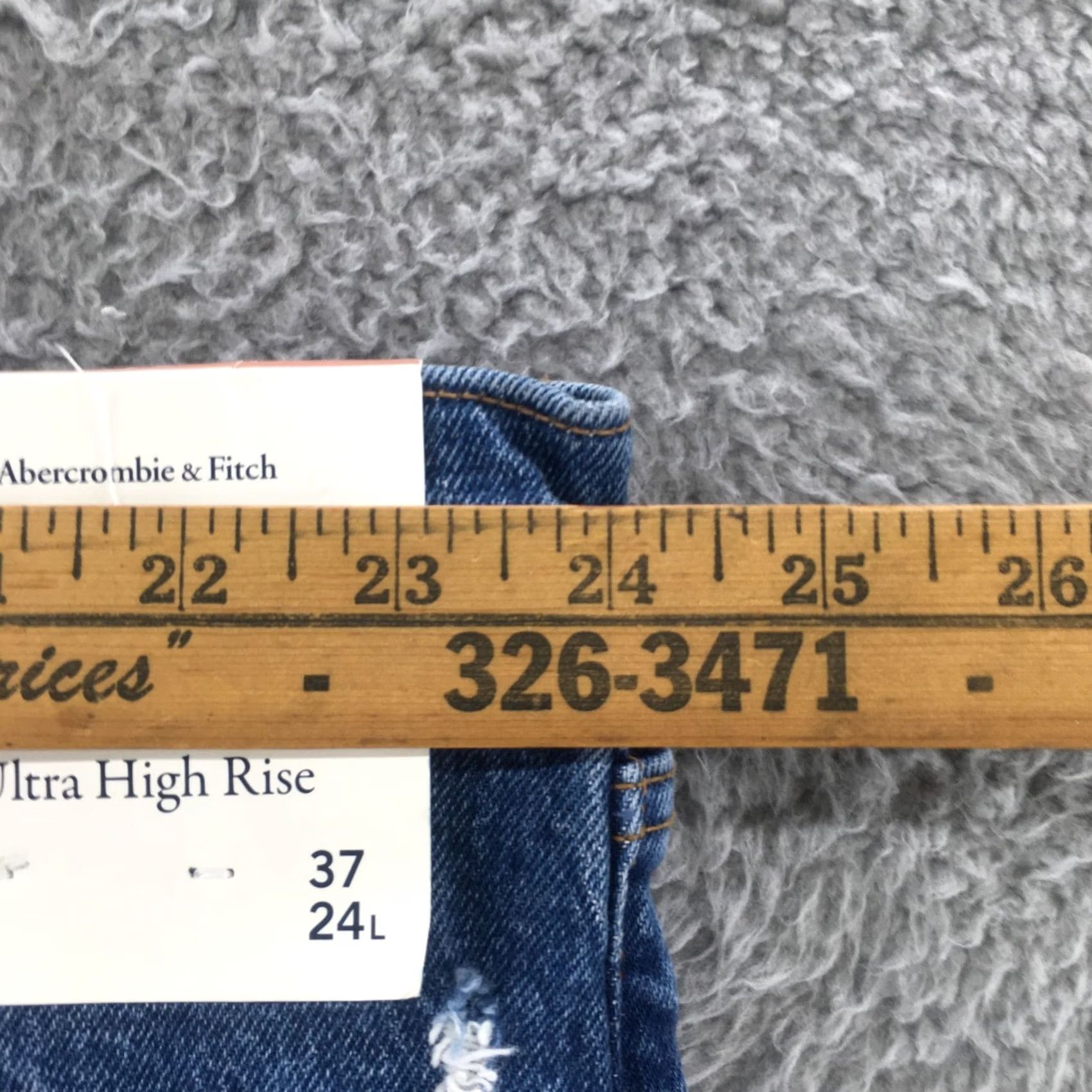 Abercrombie & Fitch Abercrombie & Fitch The 90s Straight Jeans Womens 37 Blue High Rise Ripped NEW Size 25" / US 0 / IT 36 - 5 Thumbnail