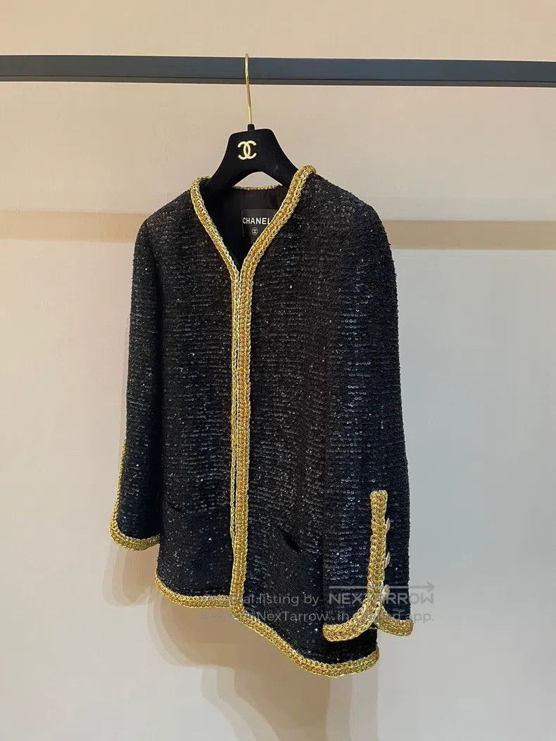 Chanel Chanel 22 Spring and Summer Show Sequin Heavy Industry Bla Size XXS / US 00 / IT 34 - 3 Thumbnail