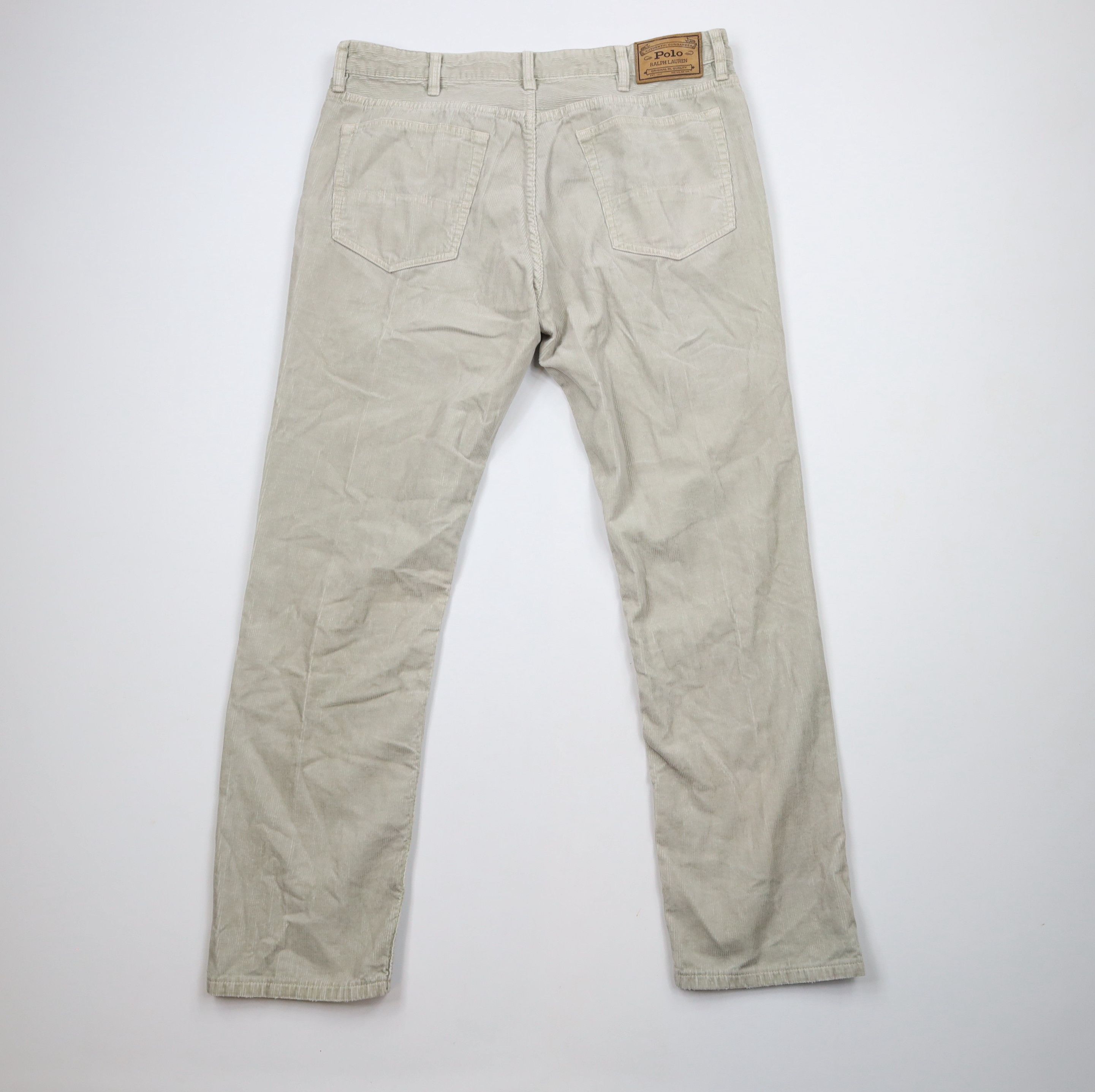 Ralph Lauren × Vintage Vintage 90s Ralph Lauren Varick Slim Straight Corduroy Pants Size US 36 / EU 52 - 9 Thumbnail