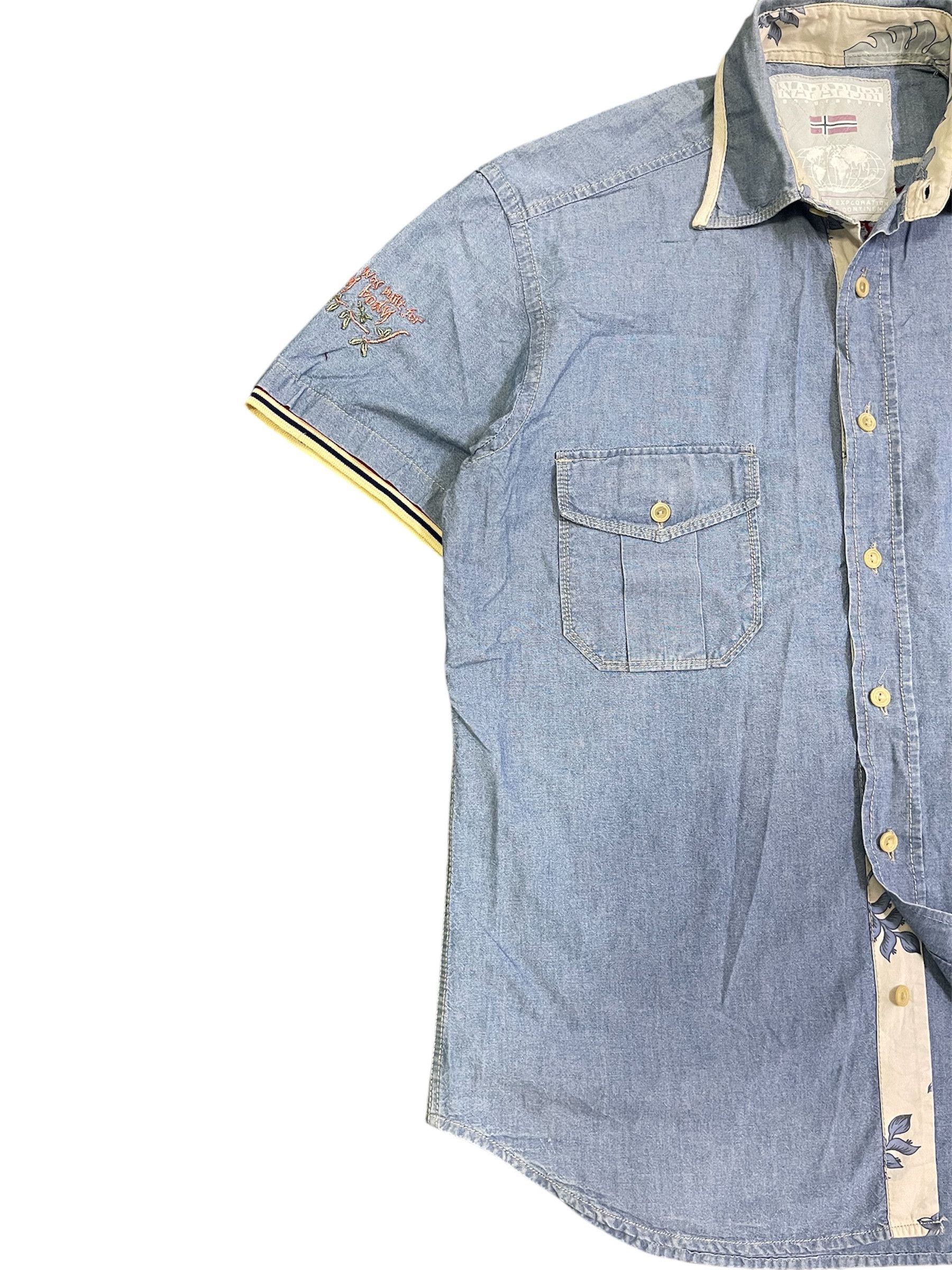 Napapijri Napapijri Chambray Oxford JBA Style Embroidery Logo Size US L / EU 52-54 / 3 - 3 Thumbnail