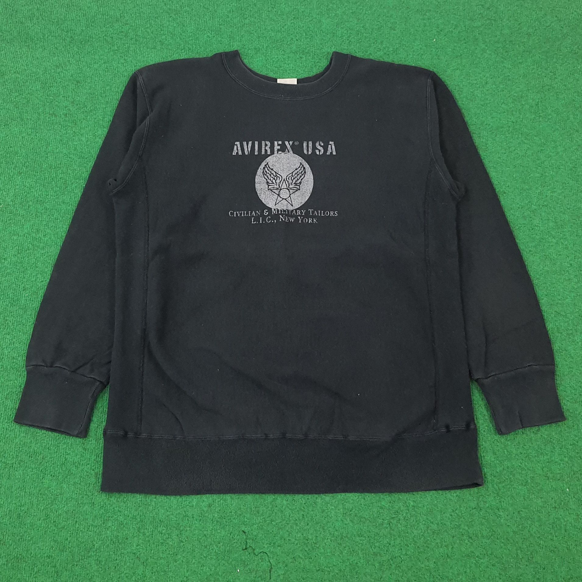 Avirex × Vintage Vintage Avirex USA New York Military Tailors Sweatshirts Size US L / EU 52-54 / 3 - 1 Thumbnail