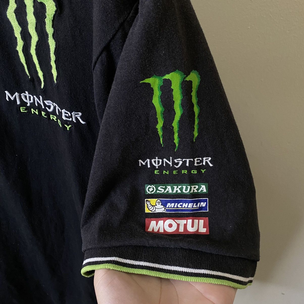 Yamaha Vintage Y2K Yamaha Factory Racing x Monster Racing Polo Tee Size US L / EU 52-54 / 3 - 5 Thumbnail