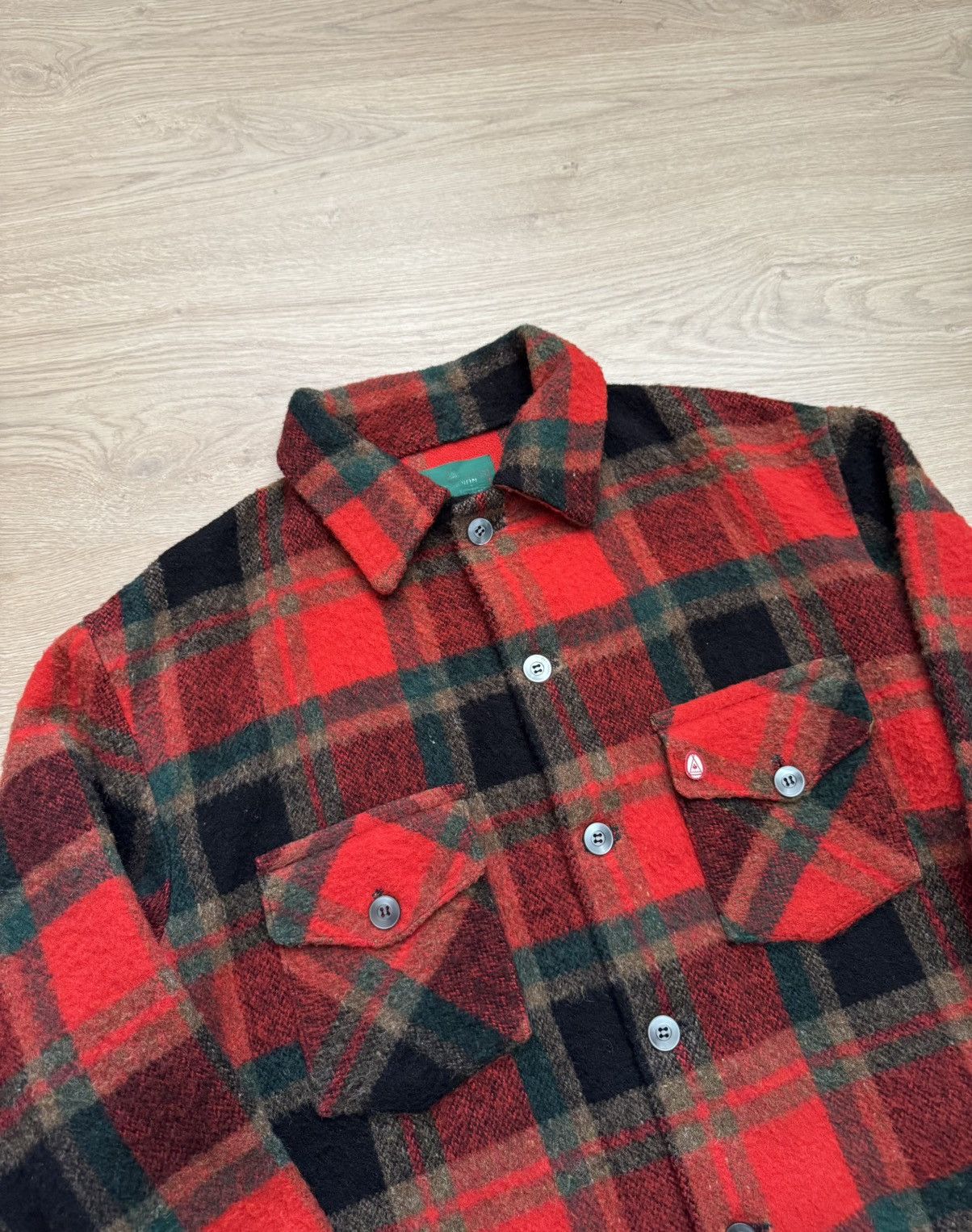 Vintage Vintage 90’s Lumberjack Wool Hunting Red Jacket Size US XL / EU 56 / 4 - 2 Thumbnail