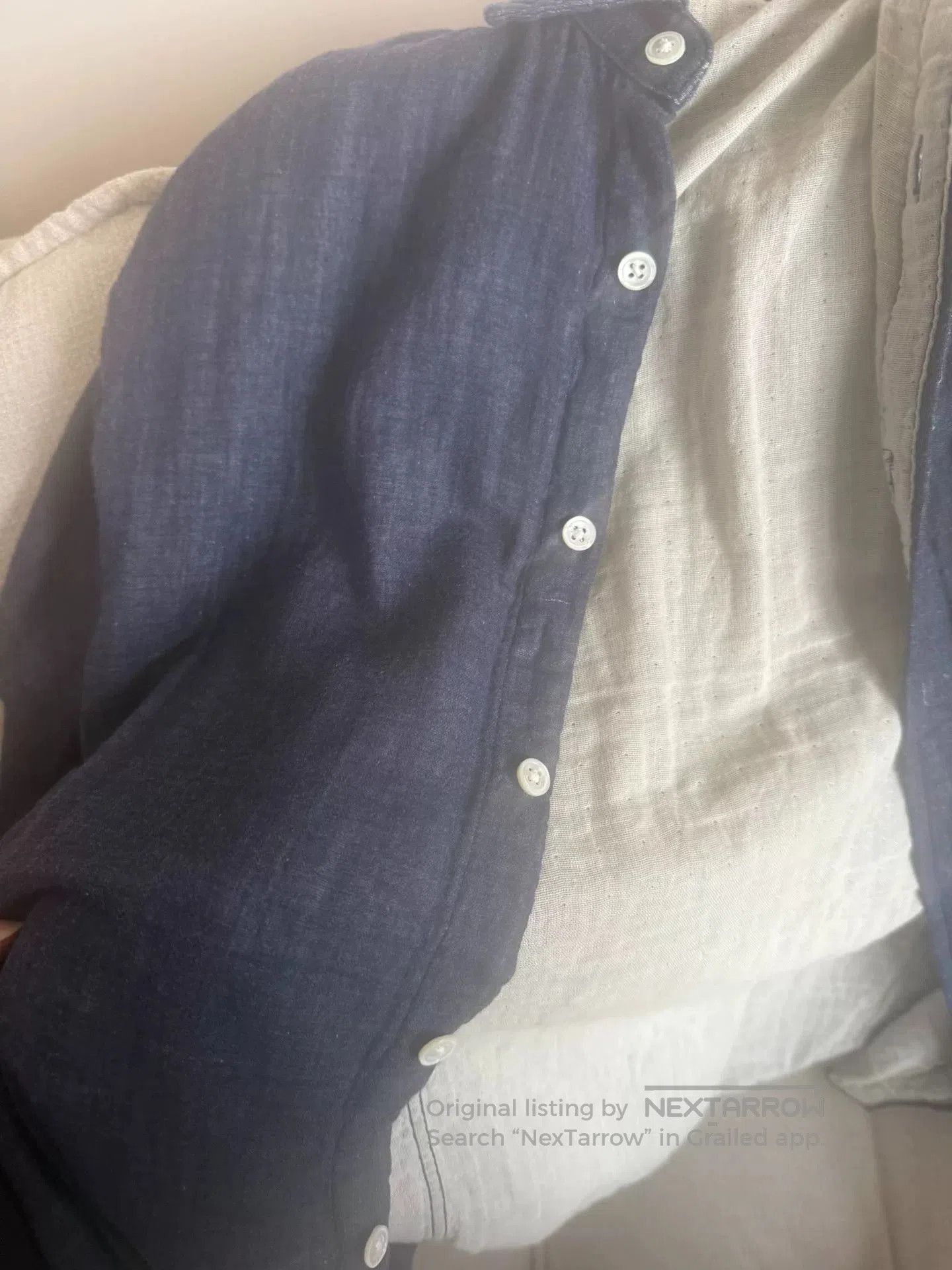 Corridor Layered Indigo Dyed Button-Up Shirt. Size US S / EU 44-46 / 1 - 2 Thumbnail