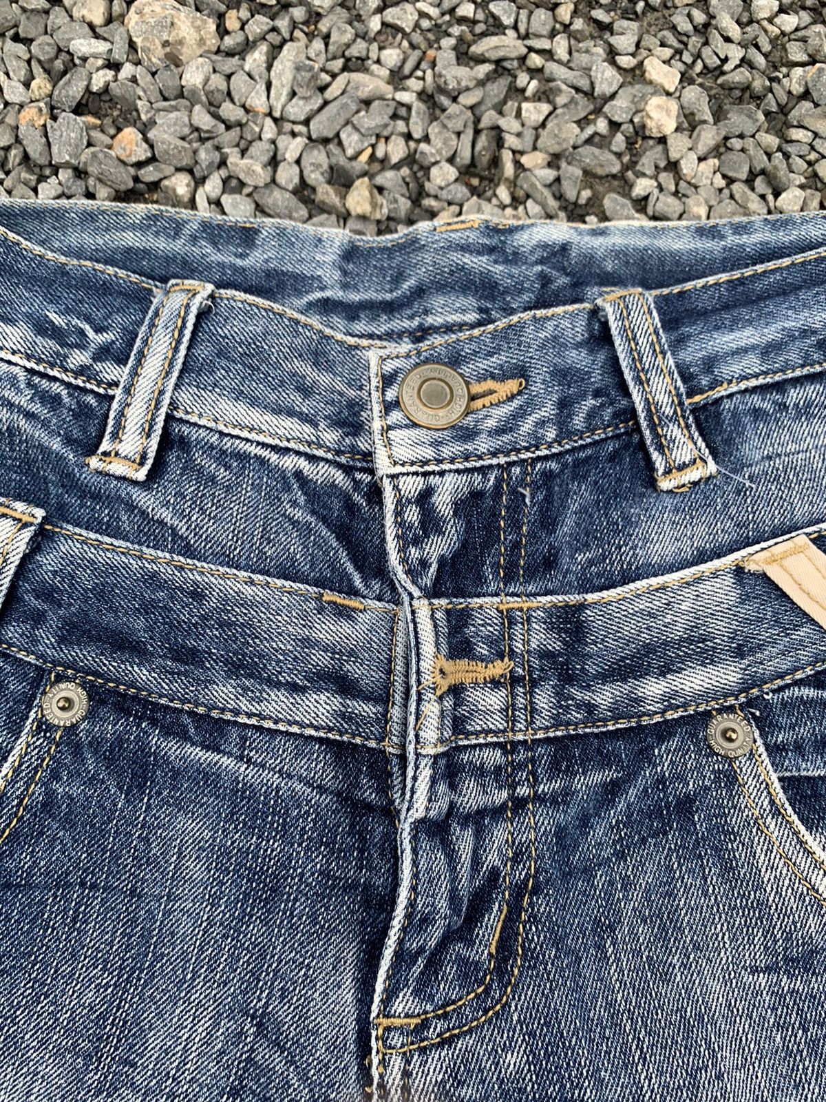 If Six Was Nine DOUBLE WAIST PUNK STYLE JAPANESE MUDMAX DISTRESSED DENIM Size US 28 / EU 44 - 11 Thumbnail