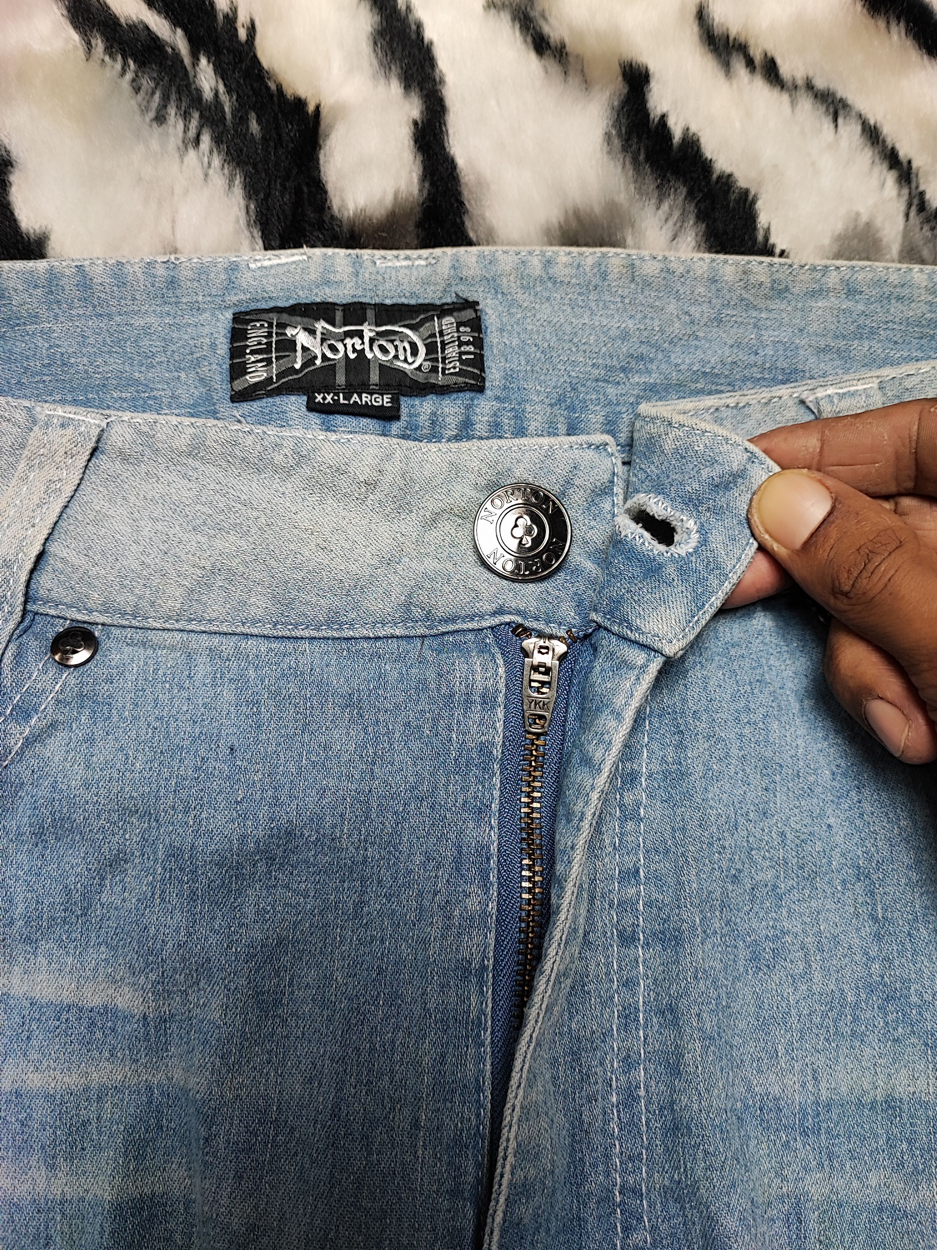 Japanese Brand × Norton × Vintage Special Design Norton Jeans Size US 35 - 8 Thumbnail