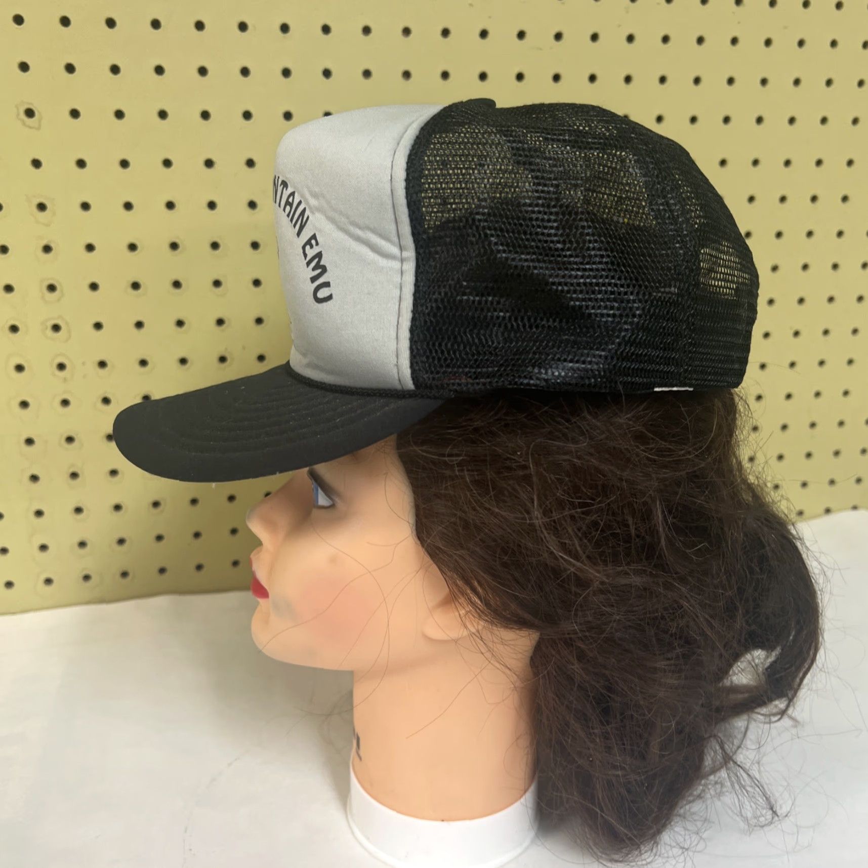 Vintage VINTAGE Green Mountain Emu Vergennes Vermont snapback hat Big Bird Cobra Baseball Cap Unisex Adults One Size Black Polyester Nylon Birds 90s Size ONE SIZE - 2 Thumbnail