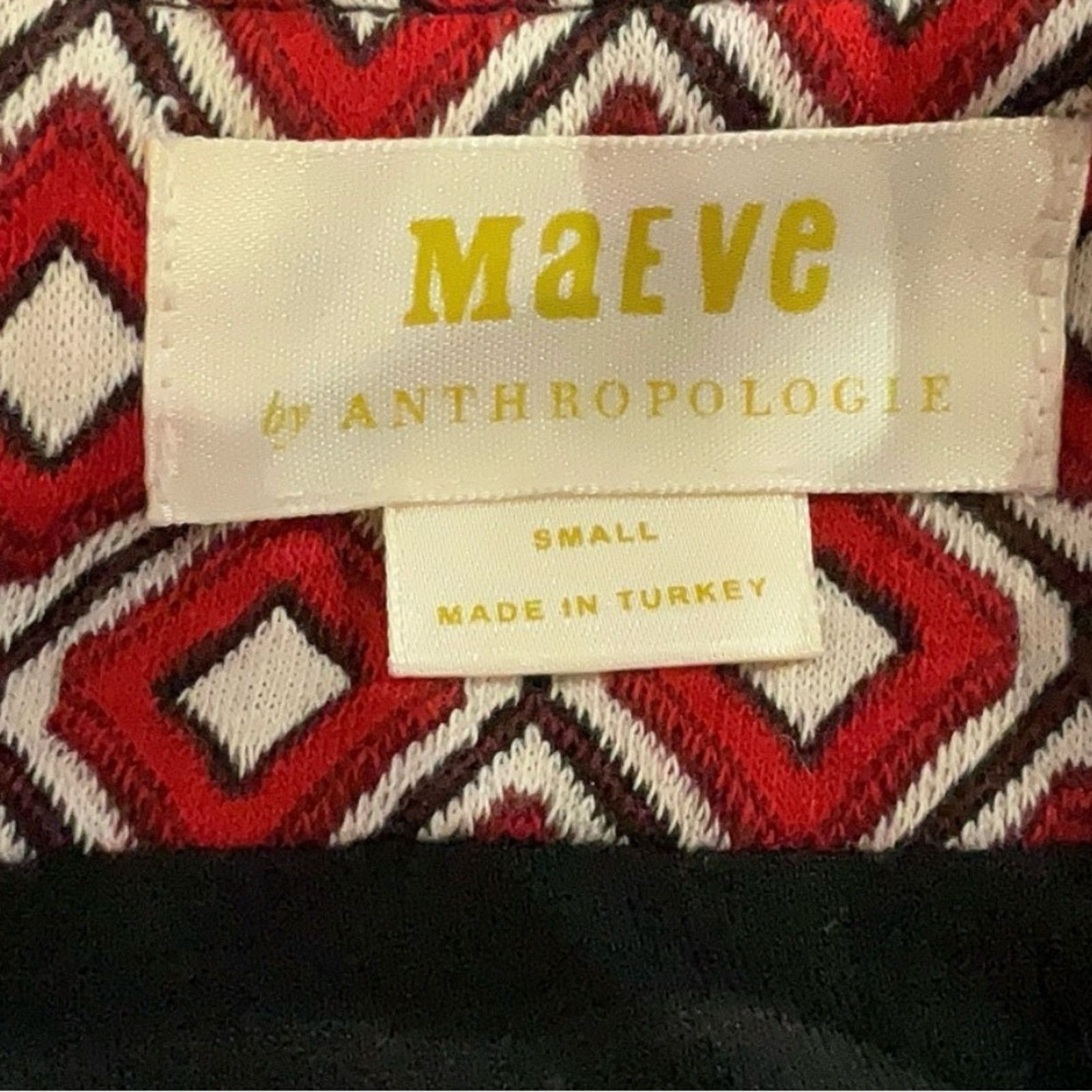 Anthropologie Anthropologie Red and White Diamond Pencil Skirt Size 28" / US 6 / IT 42 - 4 Thumbnail