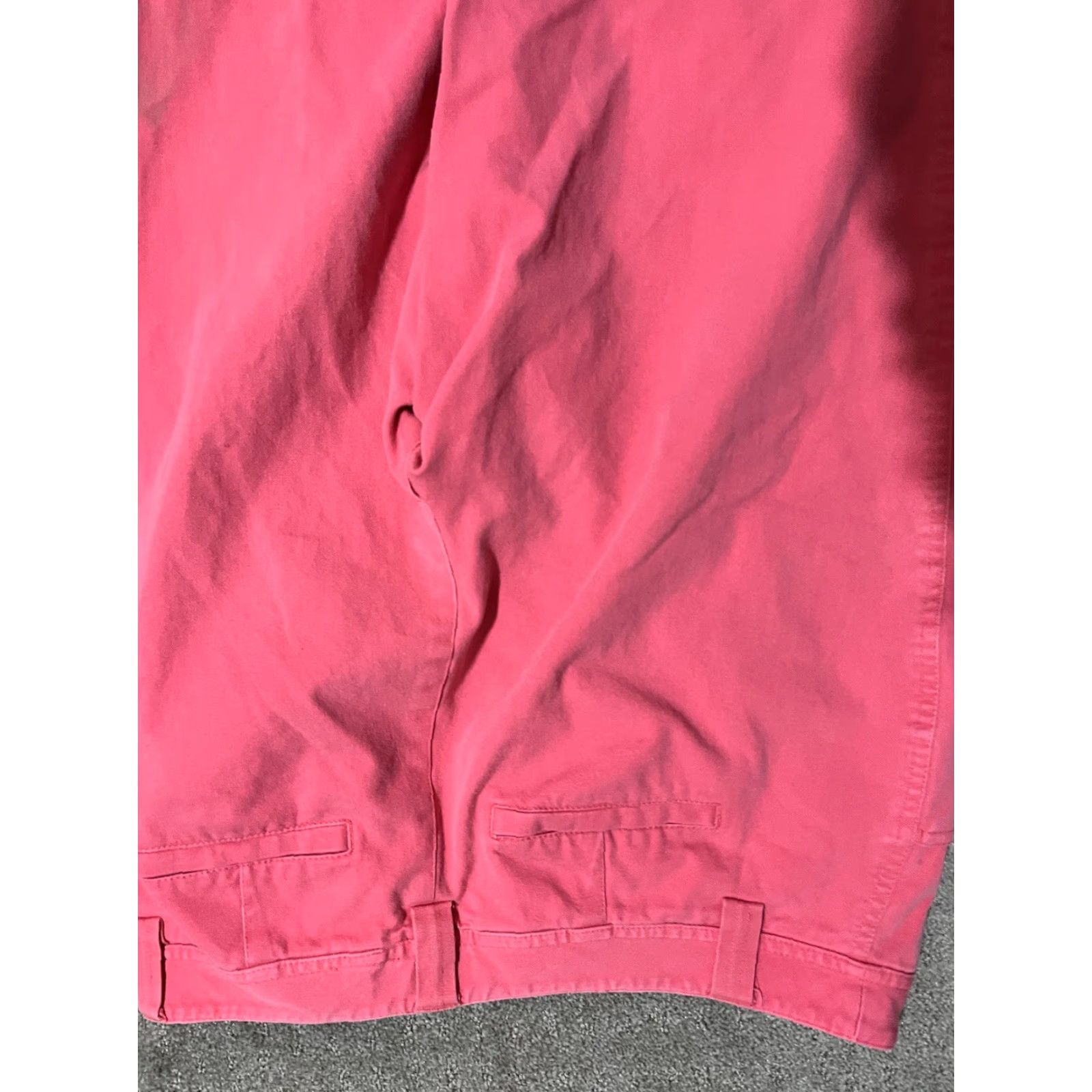 Talbots VINTAGE Talbots Womens PetiteS High Rise Cropped Capri Wide Leg Pants 10P Pink Cotton Twill Front Flat Front Cropped Preppy Retro 25 in Inseam Womens Size 32" / US 10 / IT 46 - 4 Thumbnail