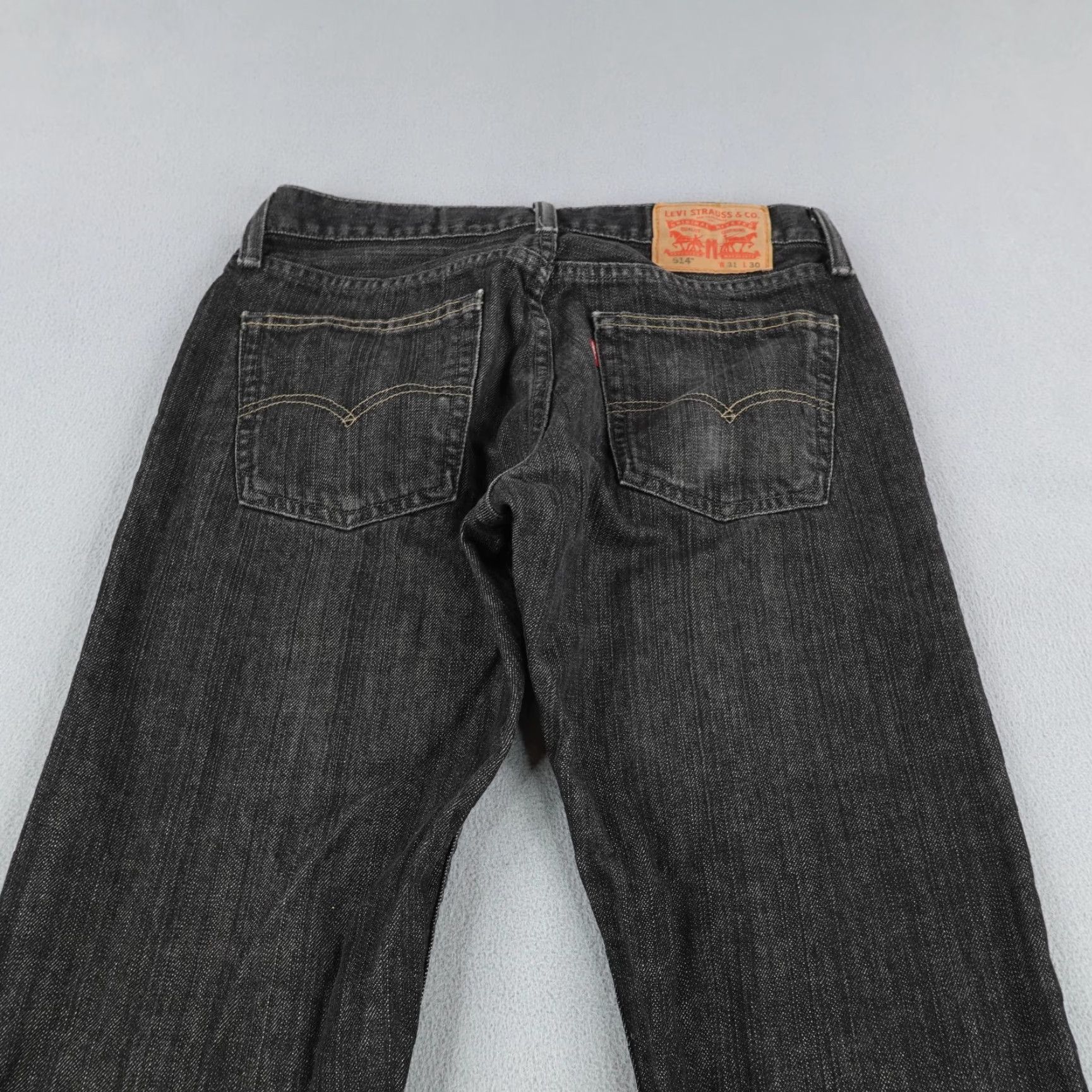 Levi's VINTAGE Levi's Jeans Mens 514 Regular Fit Denim 31x30 Black - Straight Leg, Button-Fly, 90s Style Men’s Pants Size US 30 / EU 46 - 6 Thumbnail