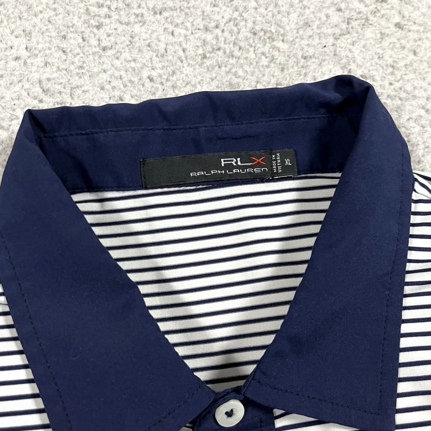 RLX Ralph Lauren RLX Ralph Lauren Polo Shirt Men XL Stripe Loxahatchee Country Club Golf Stretch Blue Size US XL / EU 56 / 4 - 4 Thumbnail