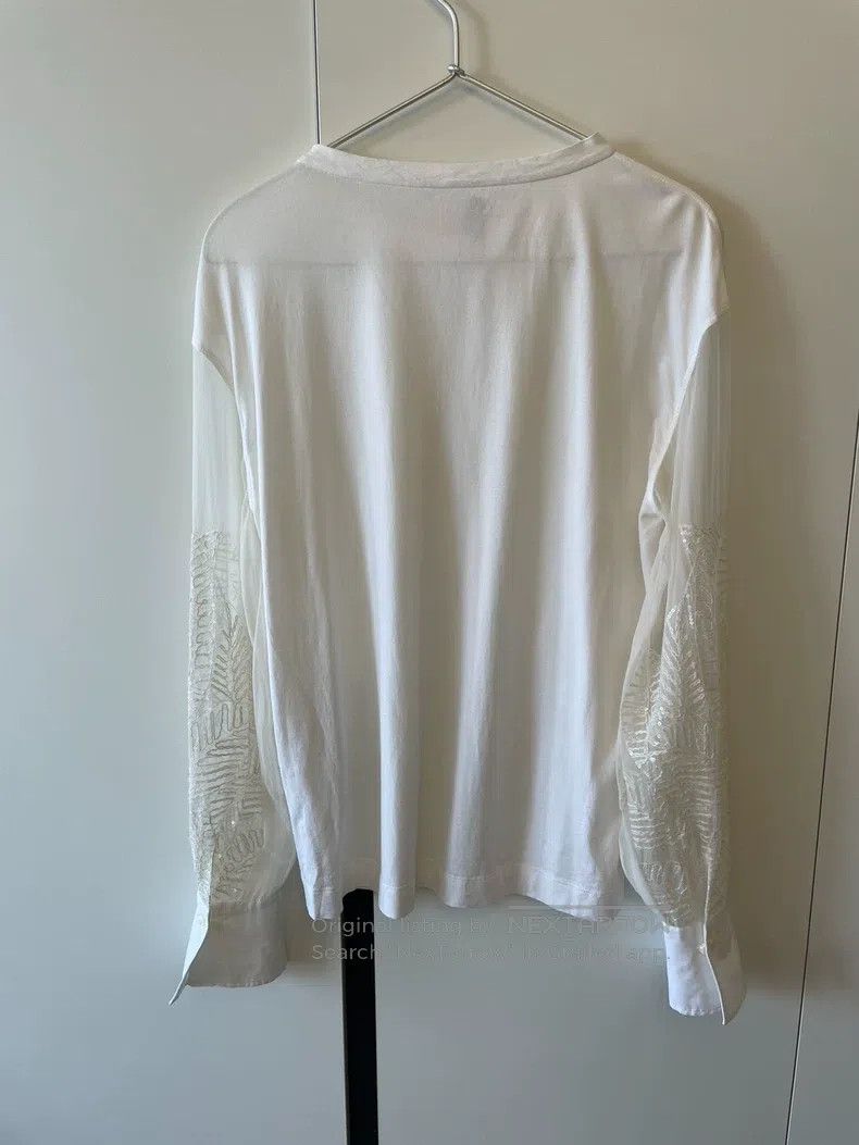 Brunello Cucinelli Brunello Cucinelli Double Layer Diamond Pattern Silk Sequi Size S / US 4 / IT 40 - 4 Thumbnail