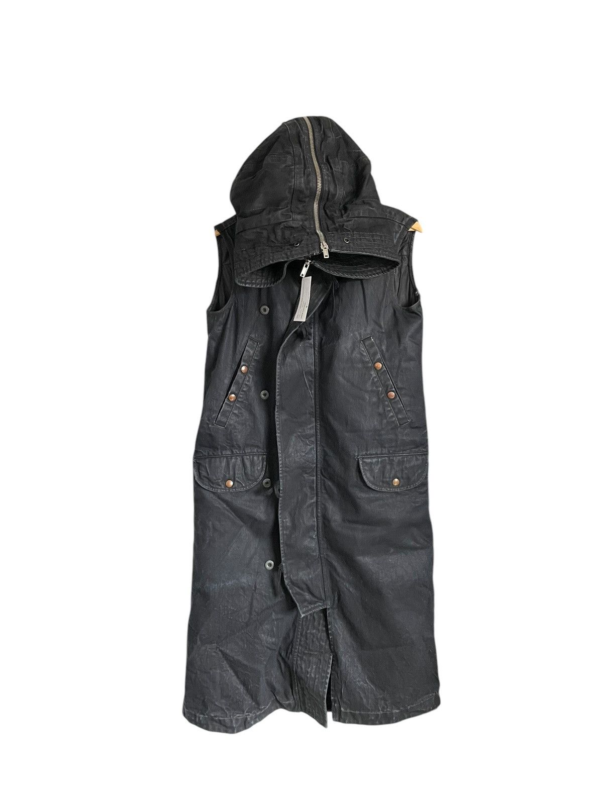 Pre-owned Archival Clothing X Rick Owens Archive Aw07 “exploder” Waxed Denim Parka Rick Owens