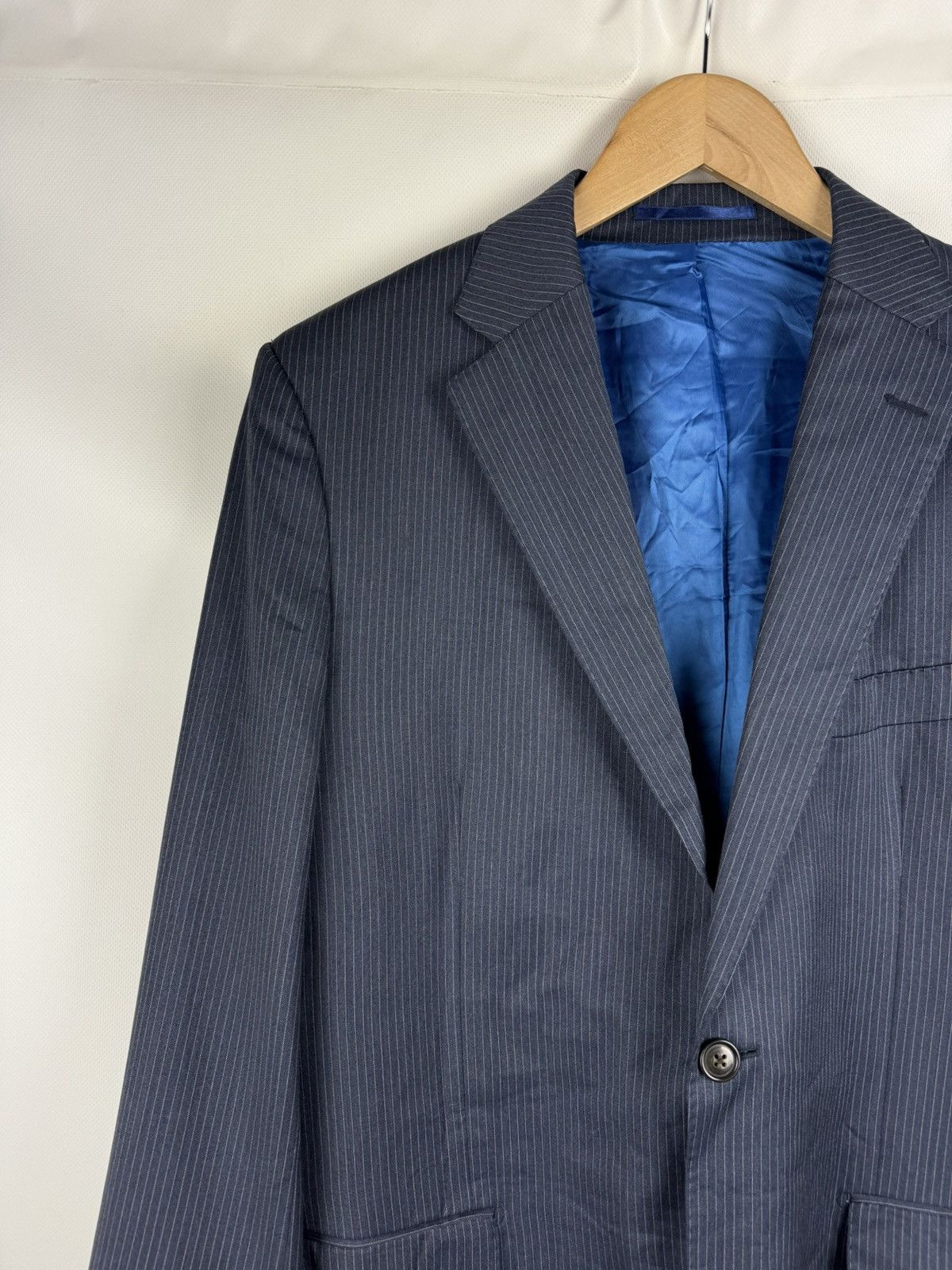 Suitsupply Suitsupply Pure Wool Men’s Striped Blazer Jacket Sportcoat Size 44R - 4 Thumbnail