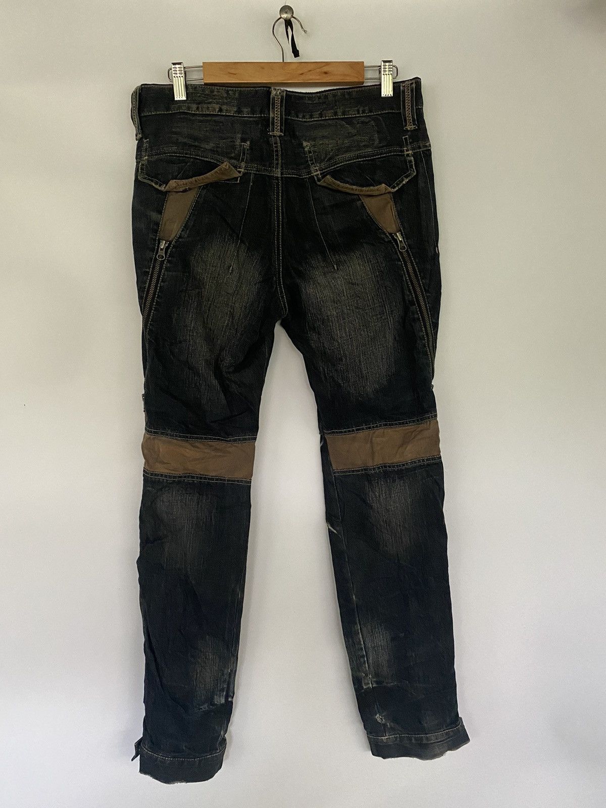 PPFM Japanese Brand PPFM Distressed Zippered Denim Jeans Pants Size US 32 / EU 48 - 2 Thumbnail