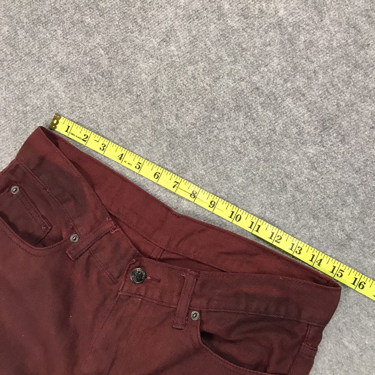 If Six Was Nine × Japanese Brand × Seditionaries BERNINGS SHO DARK RED PUNK PANTS Size US 31 - 19 Thumbnail