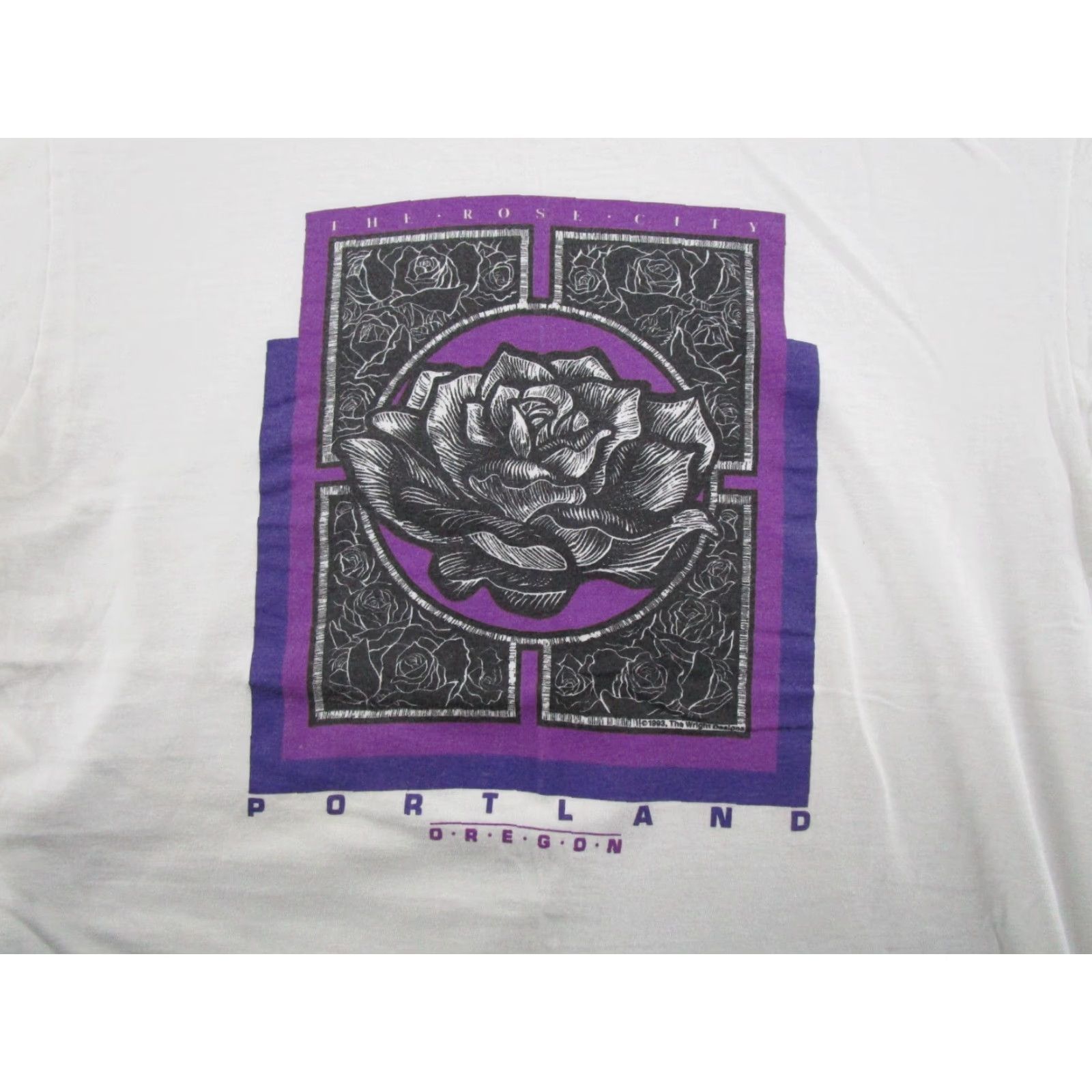 Vintage Vintage 1993 The Rose City Portland Oregon Single Stitch T-Shirt Size L 90s READ Size US L / EU 52-54 / 3 - 2 Thumbnail
