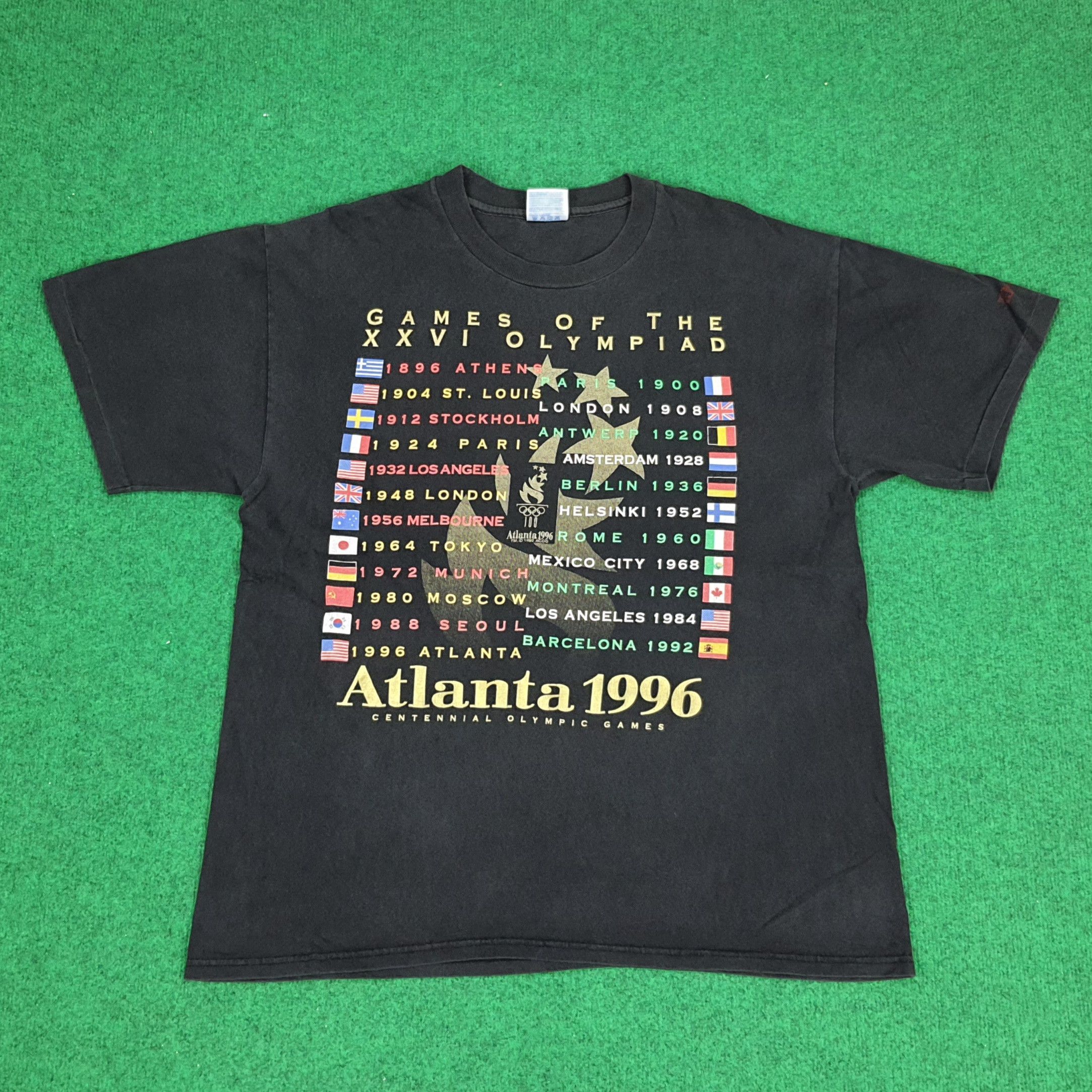 USA Olympics × Vintage Vintage Atlanta 1996 Olympics Games Tshirt Size US L / EU 52-54 / 3 - 1 Thumbnail