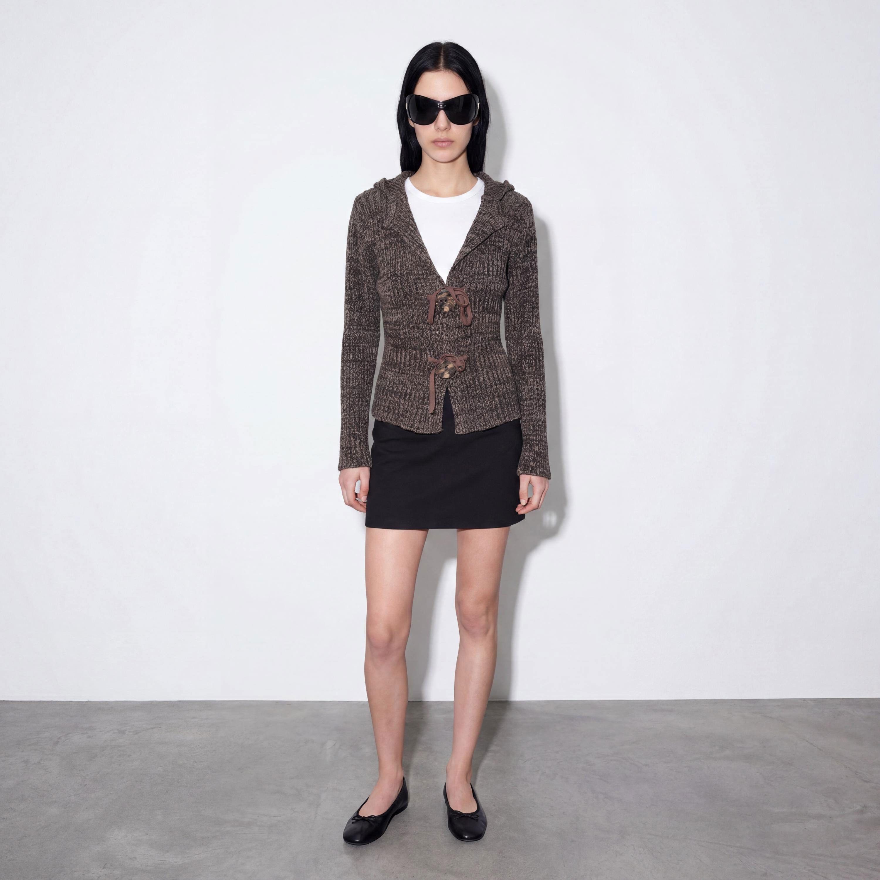 Other The Cop Copine “Couture” Beret Knitted Hooded Cardigan Size ONE SIZE - 4 Thumbnail