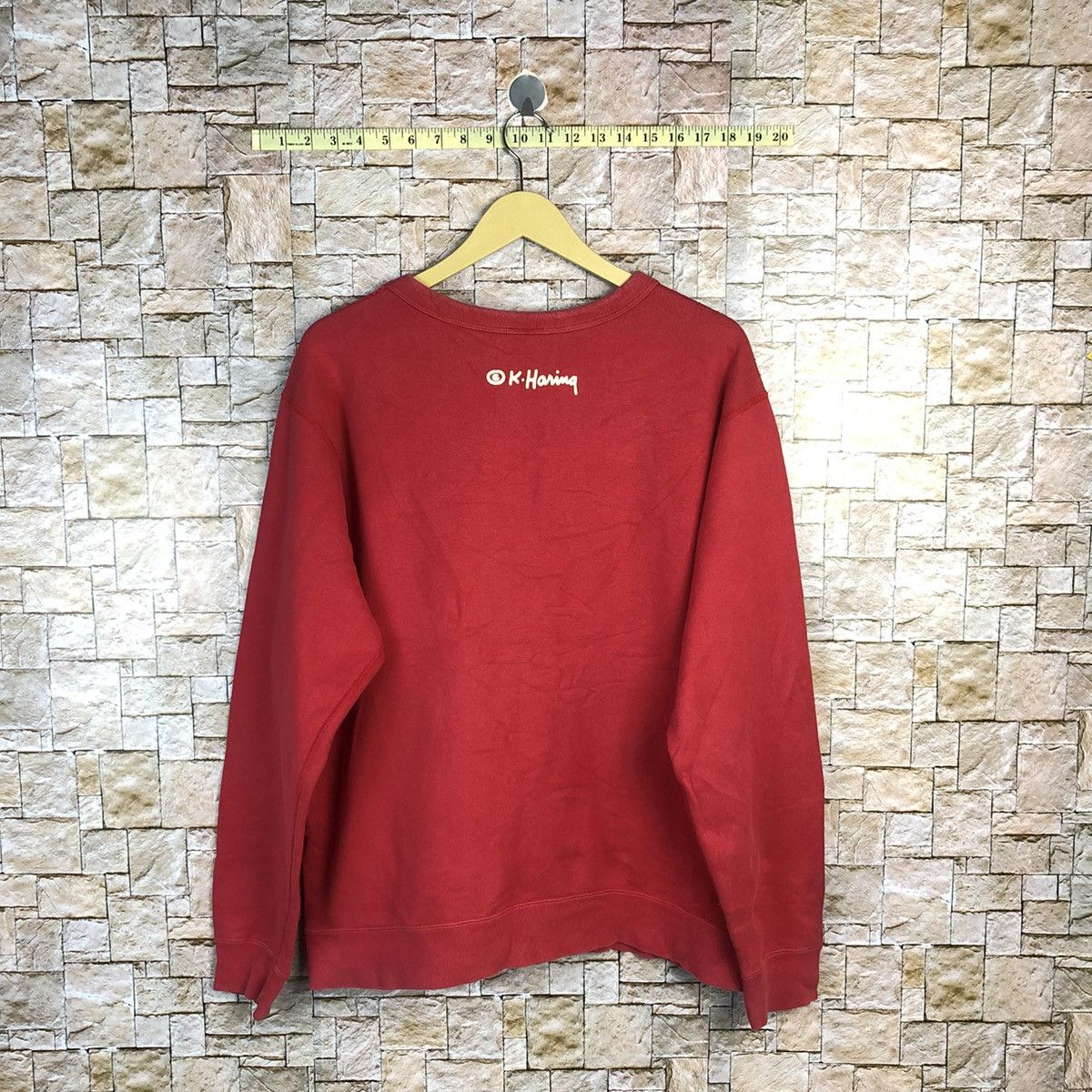 Keith Haring DL K.Harring X Uniqlo alphabet Red vintage Sweatshirt #A472 Size US L / EU 52-54 / 3 - 13 Thumbnail