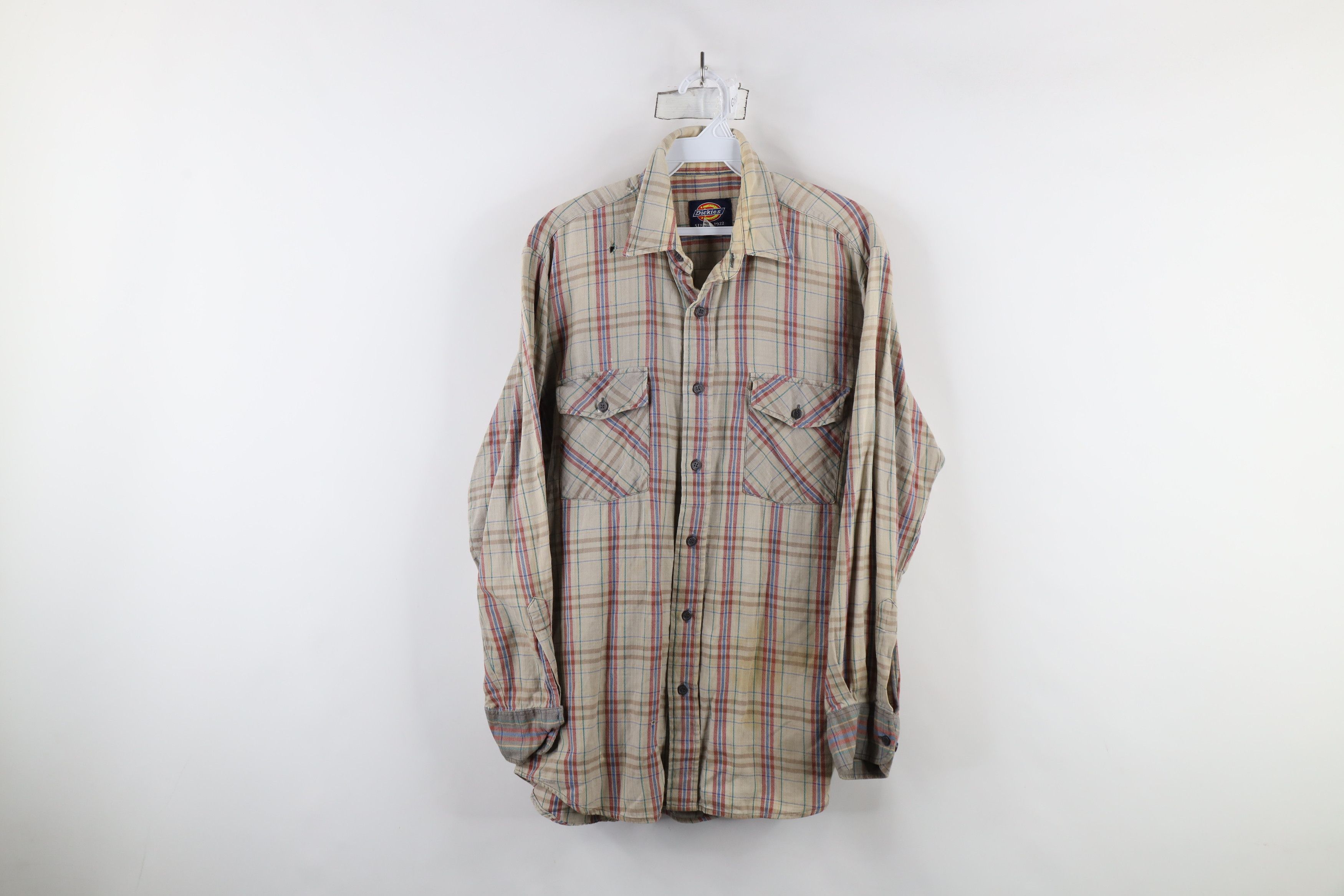 Dickies × Vintage Vintage 70s 80s Dickies Collared Workwear Button Shirt Size US M / EU 48-50 / 2 - 1 Thumbnail