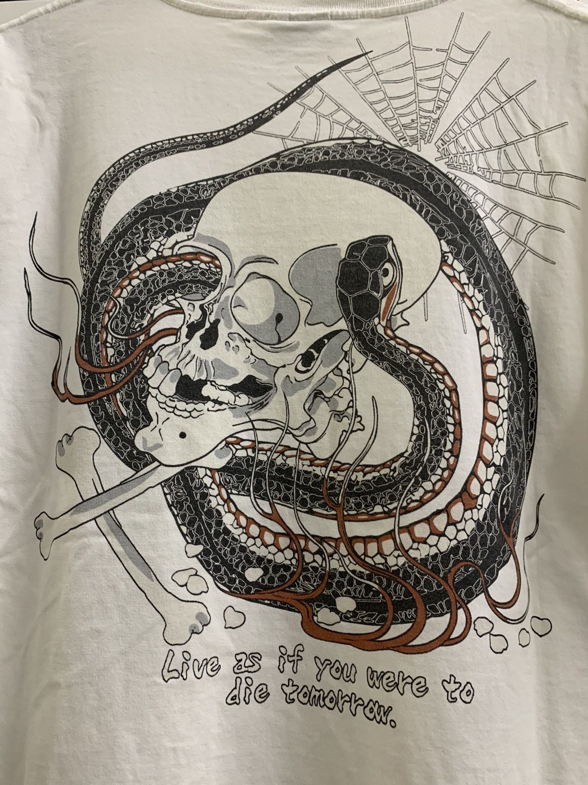 Hysteric Glamour 🔥HOT🔥 JAPANESE SKULL BACK-HIT DISTRESSED TEE Size US M / EU 48-50 / 2 - 9 Thumbnail