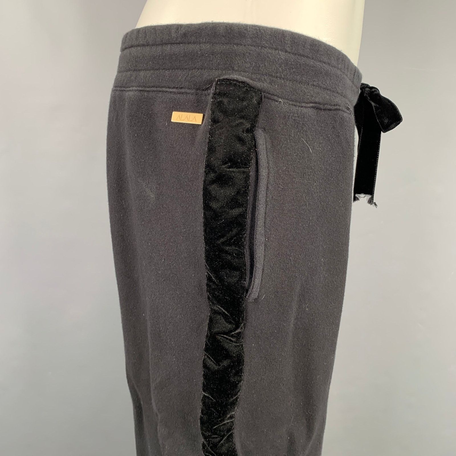 Alaia ALAIA Size M Black Cotton Blend Wide Leg Casual Crop Pants Size 31" - 2 Thumbnail