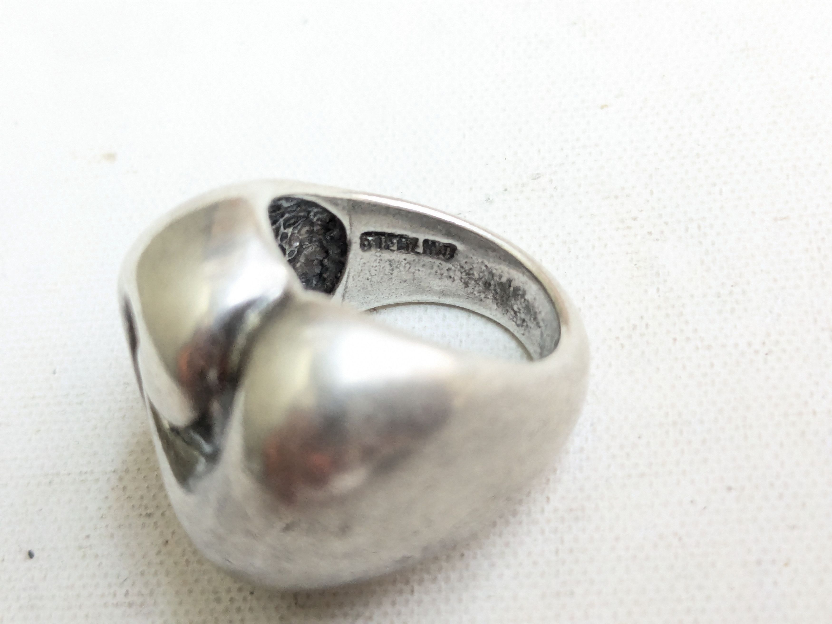 Jewelry Vintage Sterling Silver Heart Ring Shube's 5 Size ONE SIZE - 10 Thumbnail