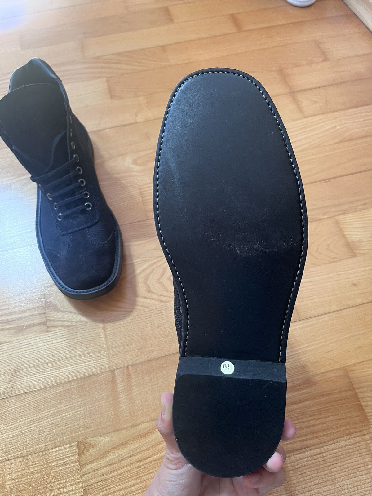Jil Sander Jil Sander Black Suede and Canvas Boots Size US 9 / EU 42 - 4 Thumbnail