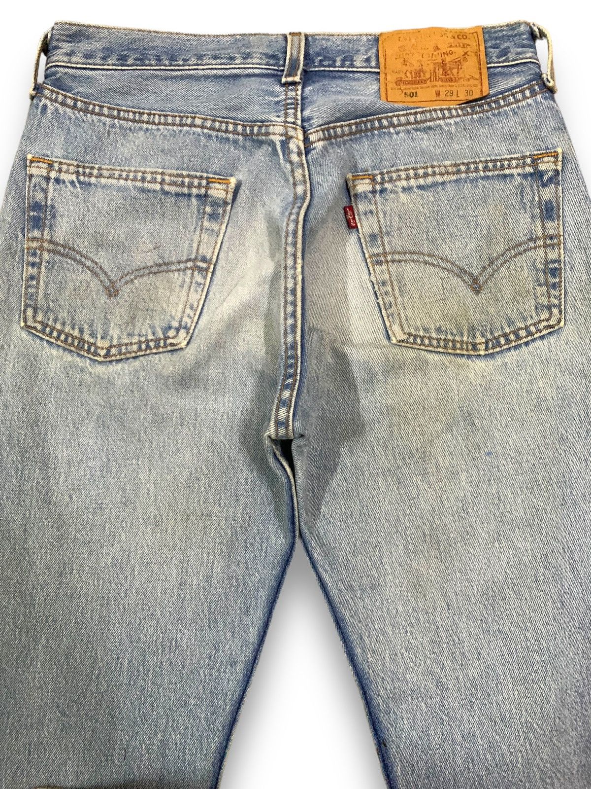 Levi's Vintage 90s Levis 501 Button Fly Mud Wash Distressed Jeans Size US 29 - 12 Thumbnail