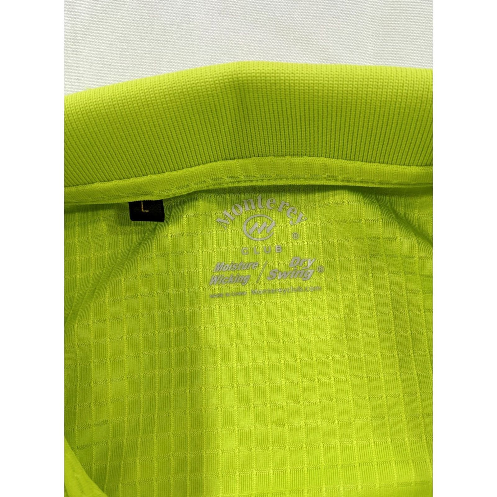 Vintage MONTEREY CLUB Polo Shirt Dry Swing Golf L Green Sequoya Golf Course NWT Mens Size US L / EU 52-54 / 3 - 3 Thumbnail