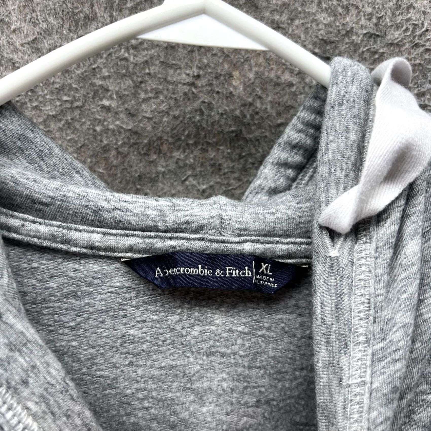 Abercrombie & Fitch VINTAGE Abercrombie & Fitch Hoodie Sweatshirt Mens XL Gray Pullover Drawstring Hood Size US XL / EU 56 / 4 - 3 Thumbnail