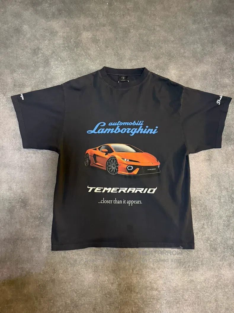 Balenciaga Balenciaga Car Pattern Quick-Dry Short Sleeve T-Shirt Size US S / EU 44-46 / 1 - 1 Thumbnail