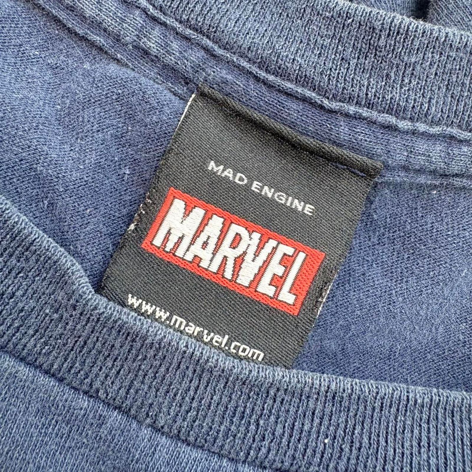 Mad Engine Navy Blue Y2K Mad Engine Marvel Captain America Graphic Tee Size US L / EU 52-54 / 3 - 5 Thumbnail