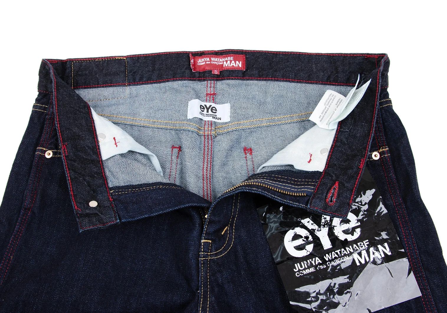 Junya Watanabe Color-Blocked Indigo Denim Short Painter Pants Size US 30 / EU 46 - 4 Thumbnail