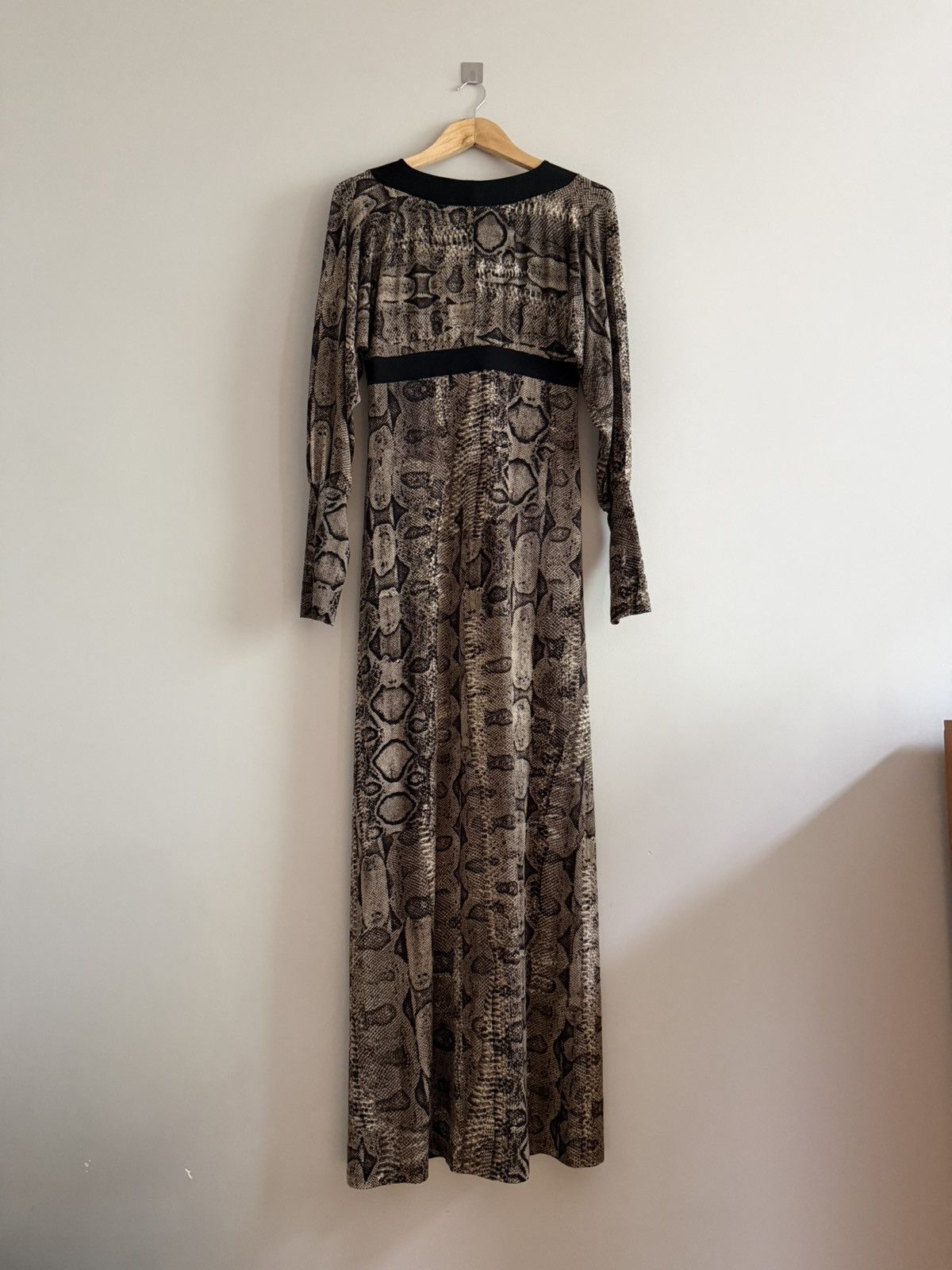 Roberto Cavalli Vintage Archive Roberto Cavalli Snake Print Maxi Dress Size L / US 10 / IT 46 - 8 Thumbnail