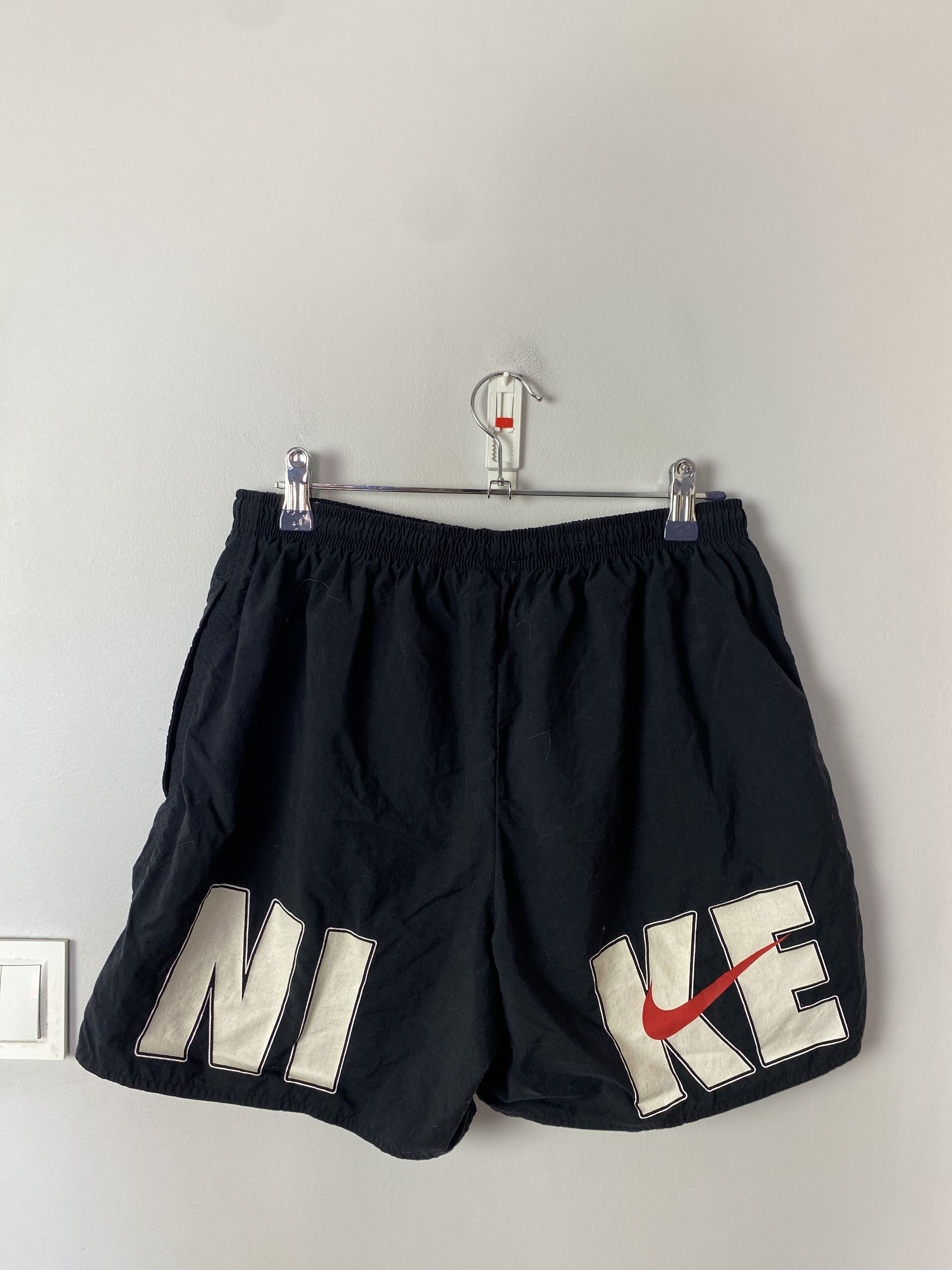 Nike × Vintage Nike vintage 90s shorts big back logo swoosh Size US 28 / EU 44 - 1 Thumbnail