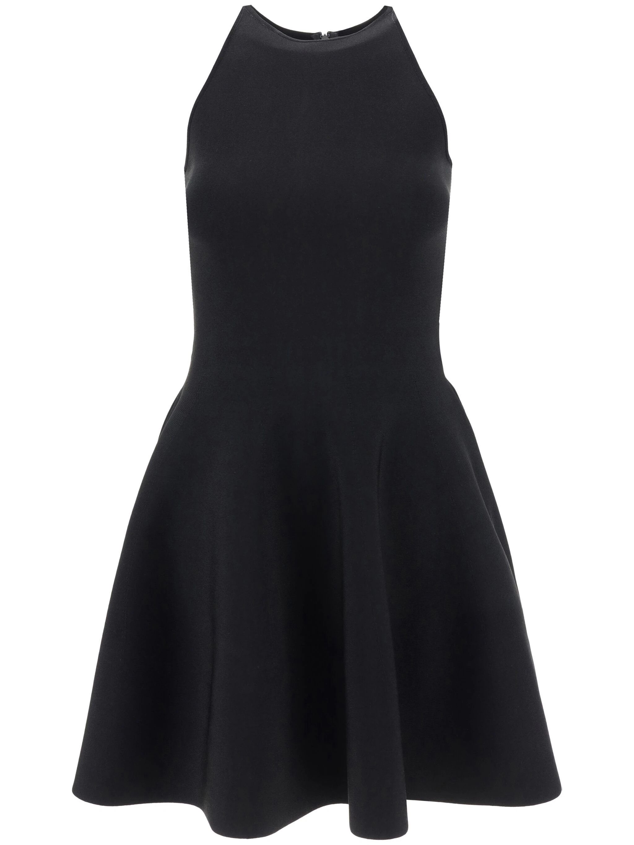 Alexander McQueen o1s22i1n1024 Mini Knitted Skater Dress in Black Size M / US 6-8 / IT 42-44 - 1 Thumbnail