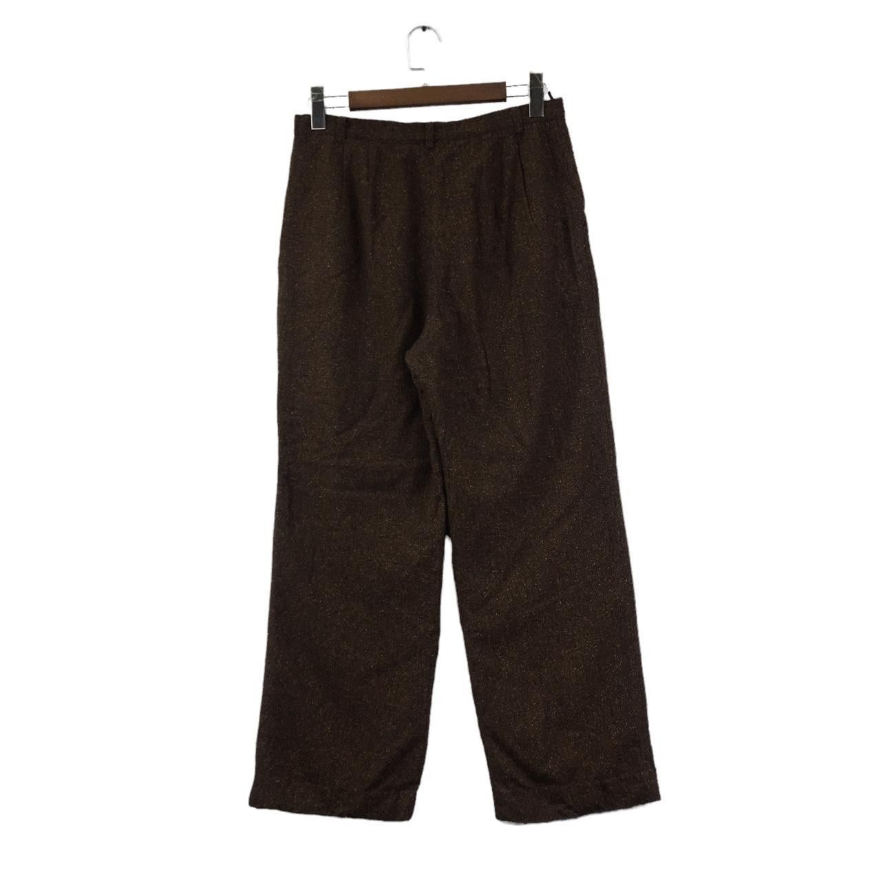 Vintage Vtg 90’ GIVY ITALY DESIGNER Minimalist Brown Wool Pant Size 30" / US 8 / IT 44 - 4 Thumbnail